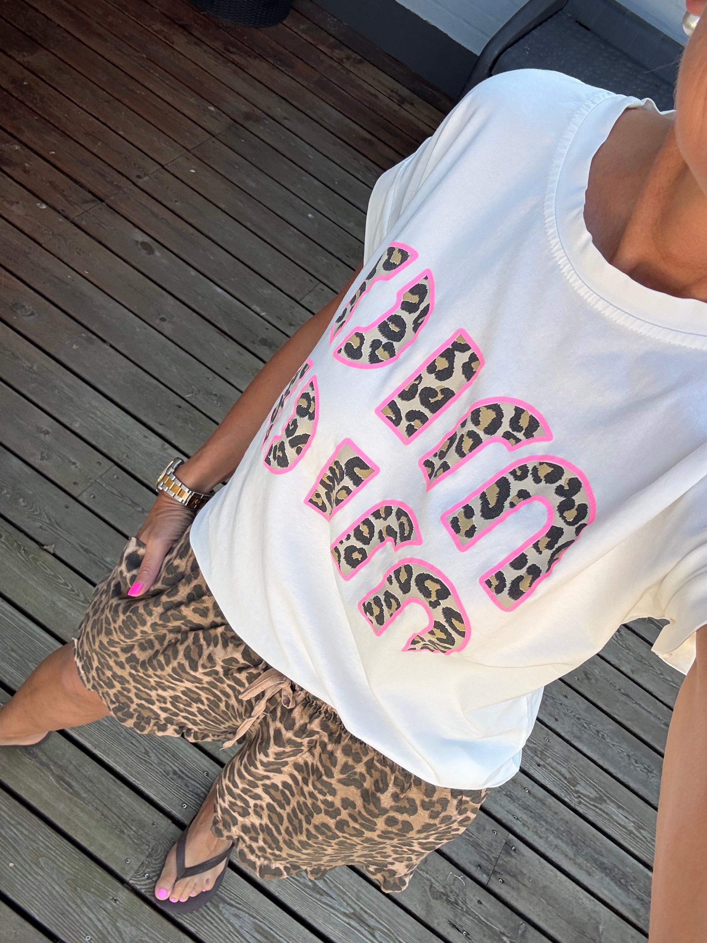 Mio Mio T-shirt - White Animalier