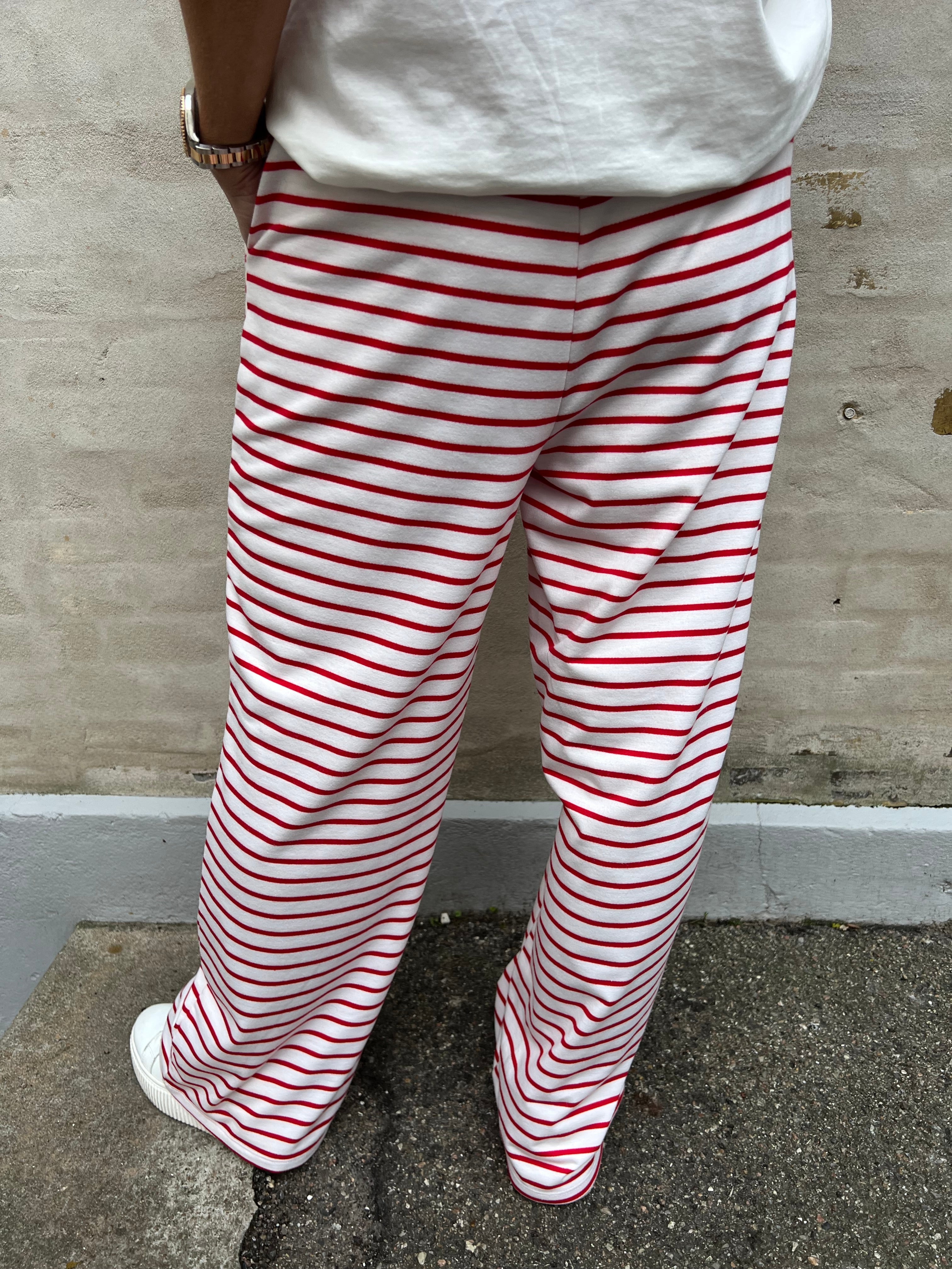 Alma wide pant star white/red stripes