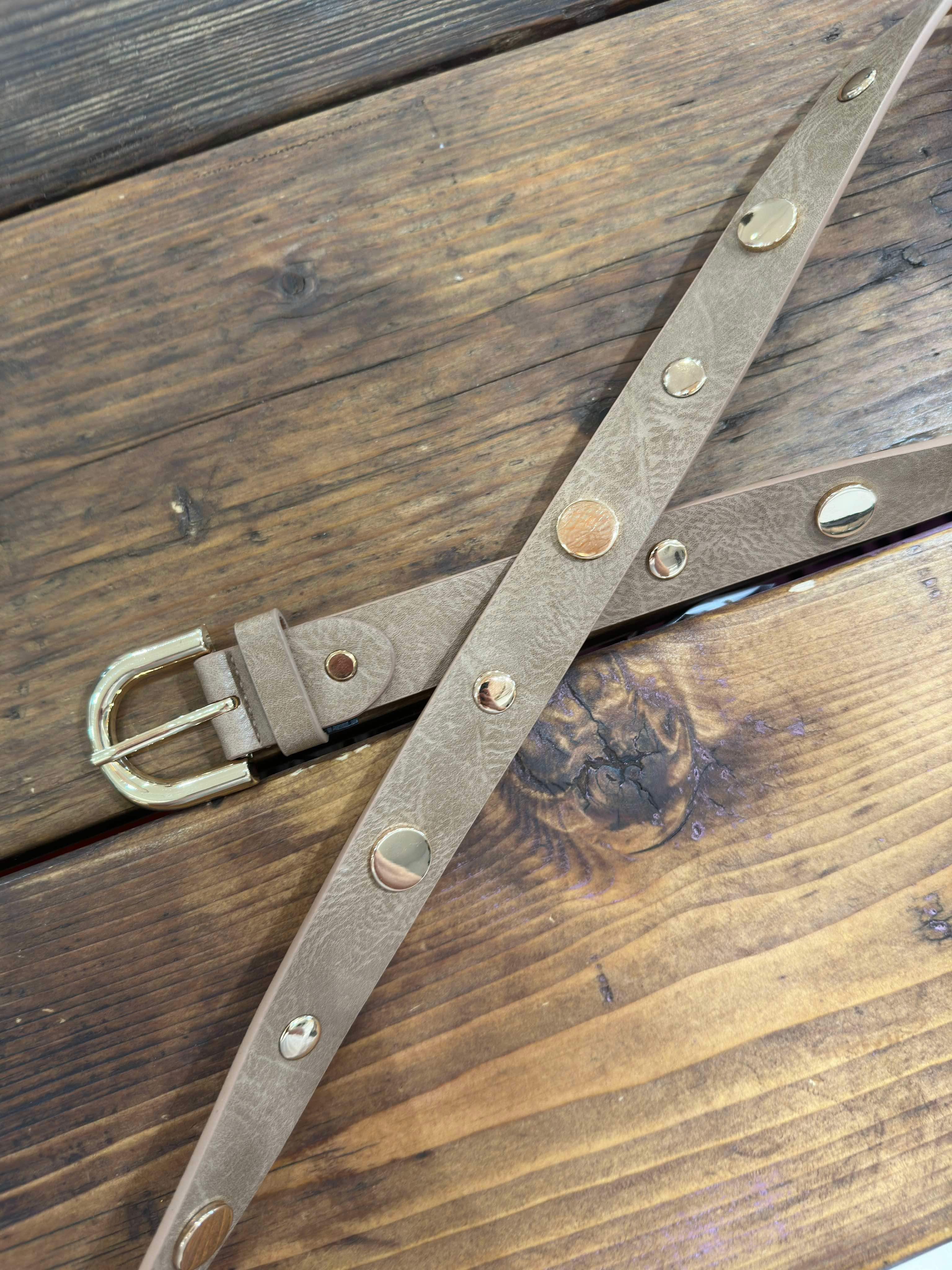 Ola belt taupe/gold