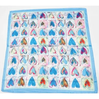 Juline scarf blue hearts