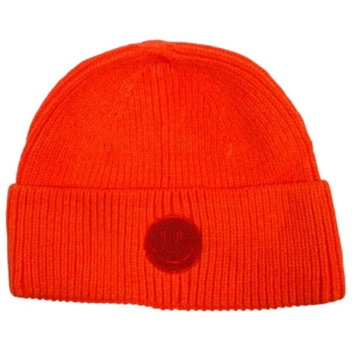 Smiley knitted hat orange