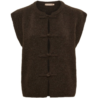 Celestia Knit Vest - Brown