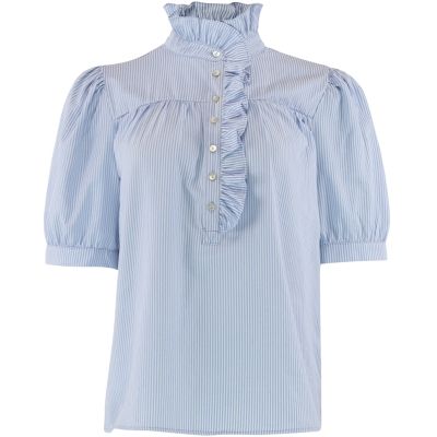 Ariana SS blouse blue stripe