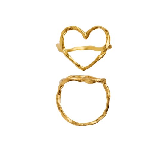 Funky heart ring