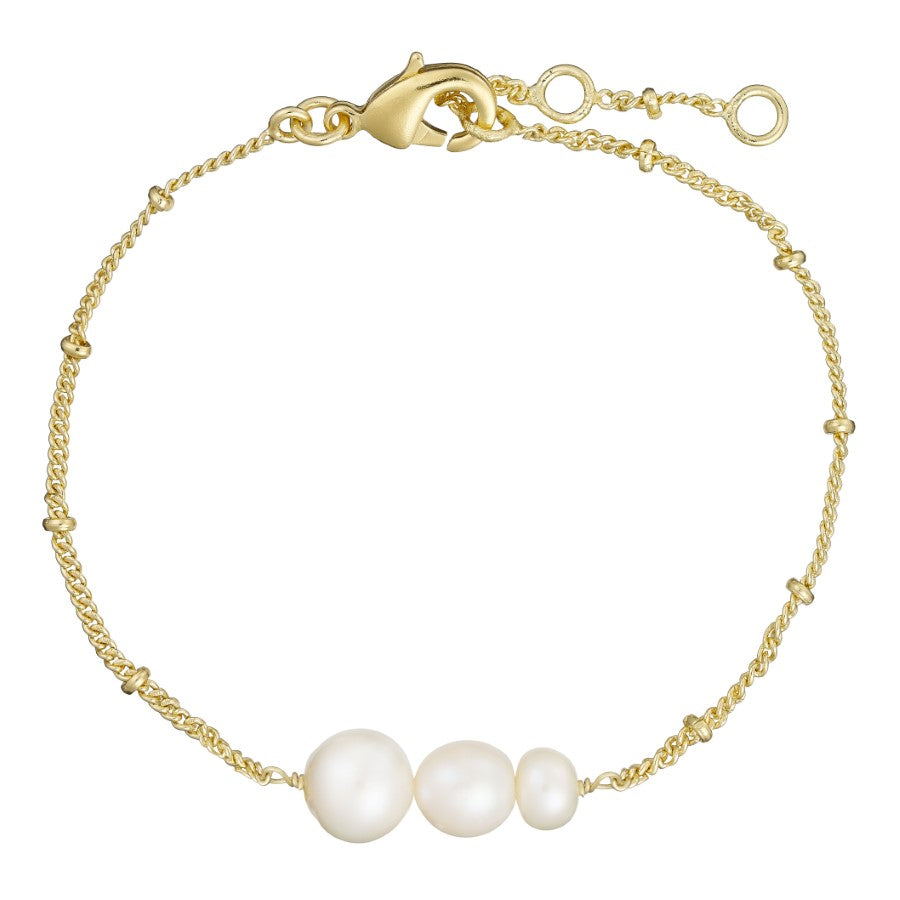 Bracelet with three pearls