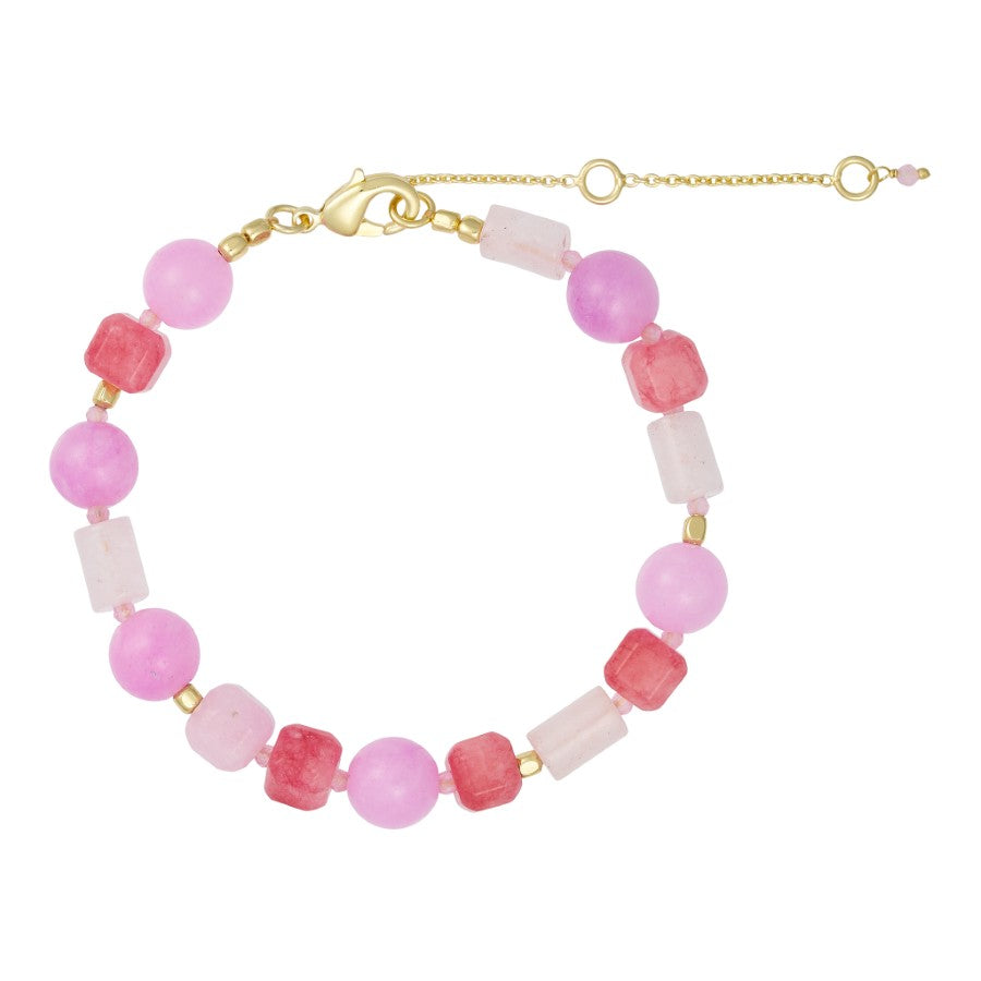Fie Armbånd - Guld/Pink