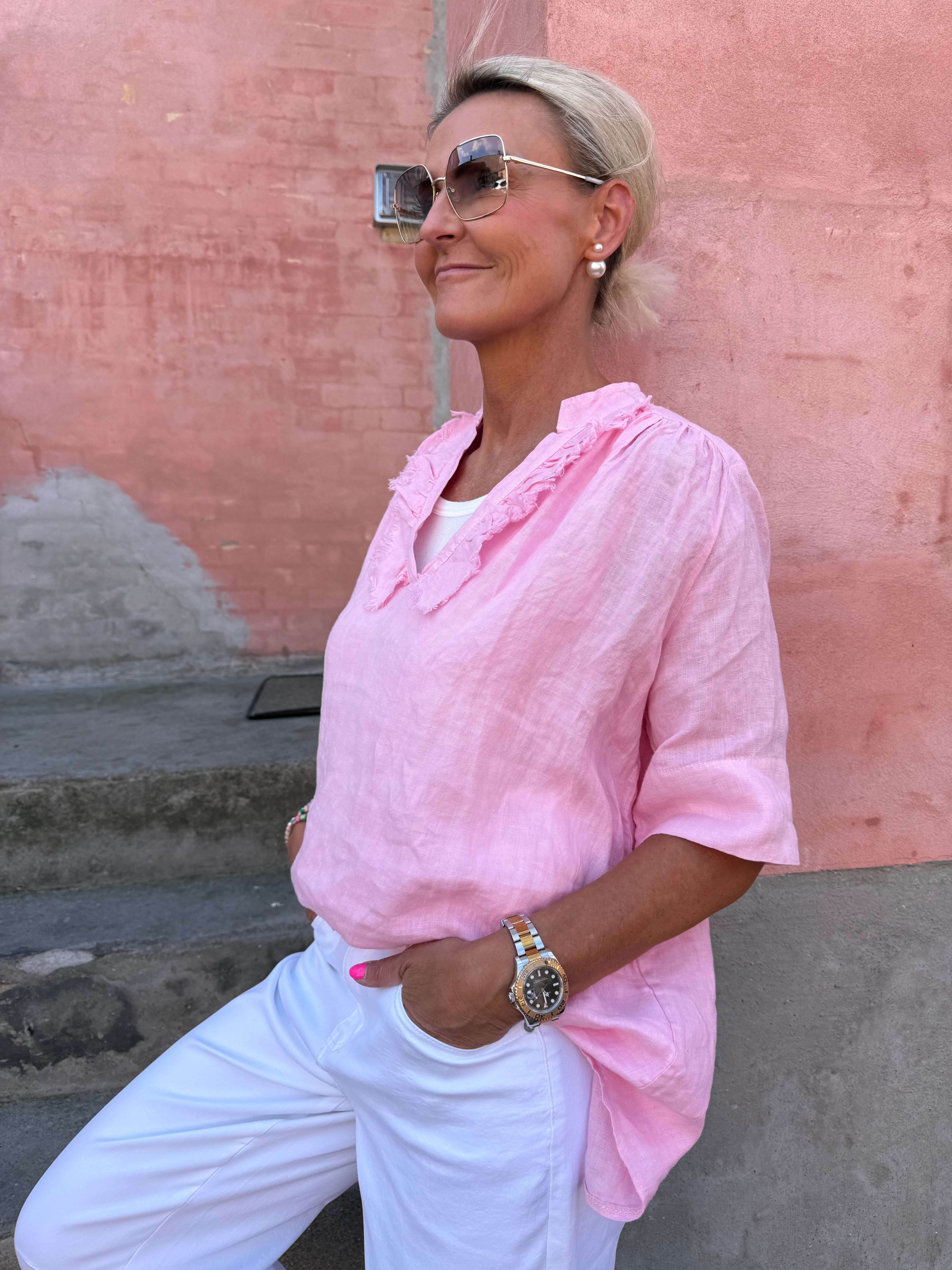 Lino Blouse - Confetto