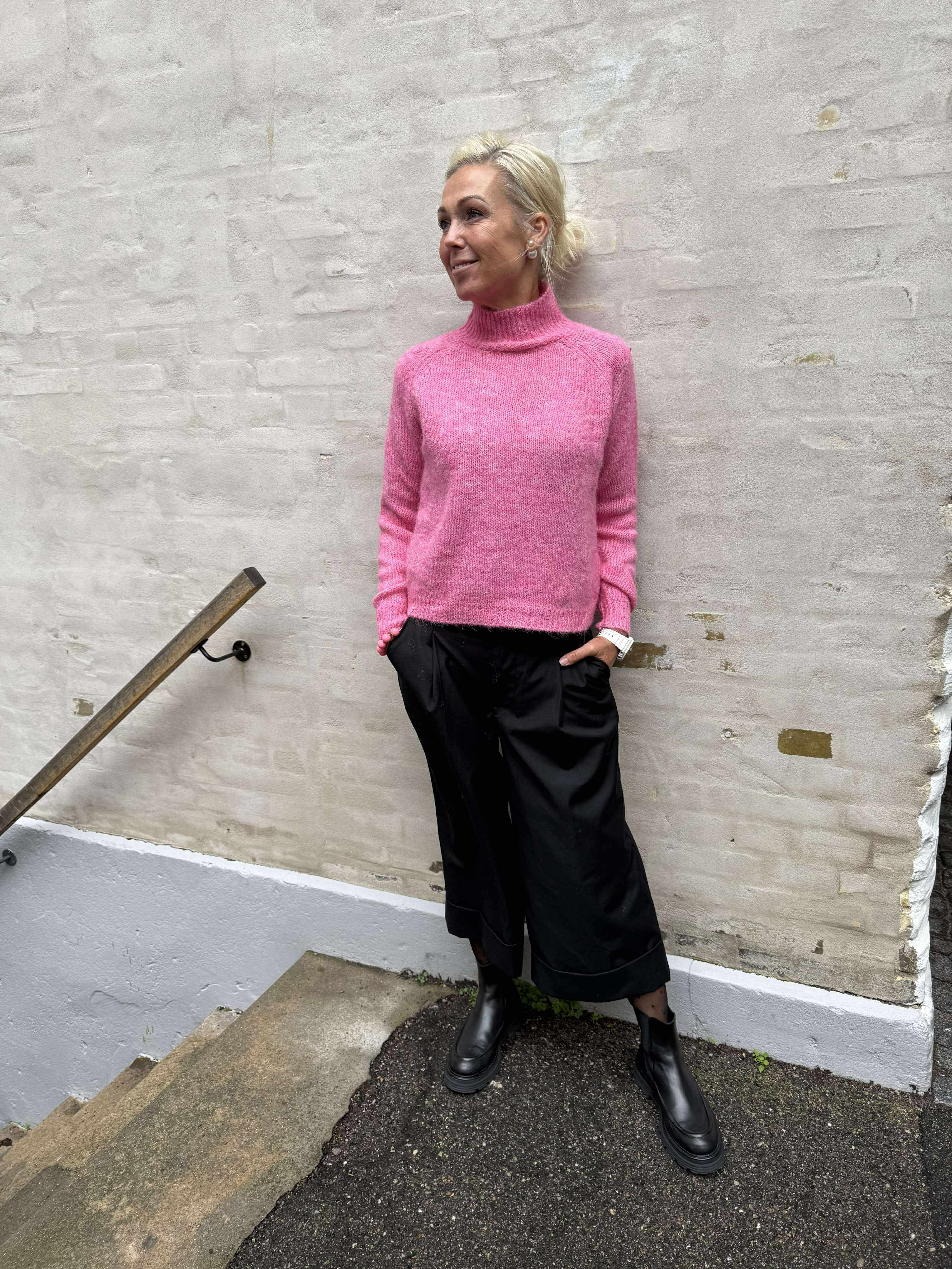ZOEY LIFE L/S RAGLAN PULLOVER - Pink Cosmos MELANGE