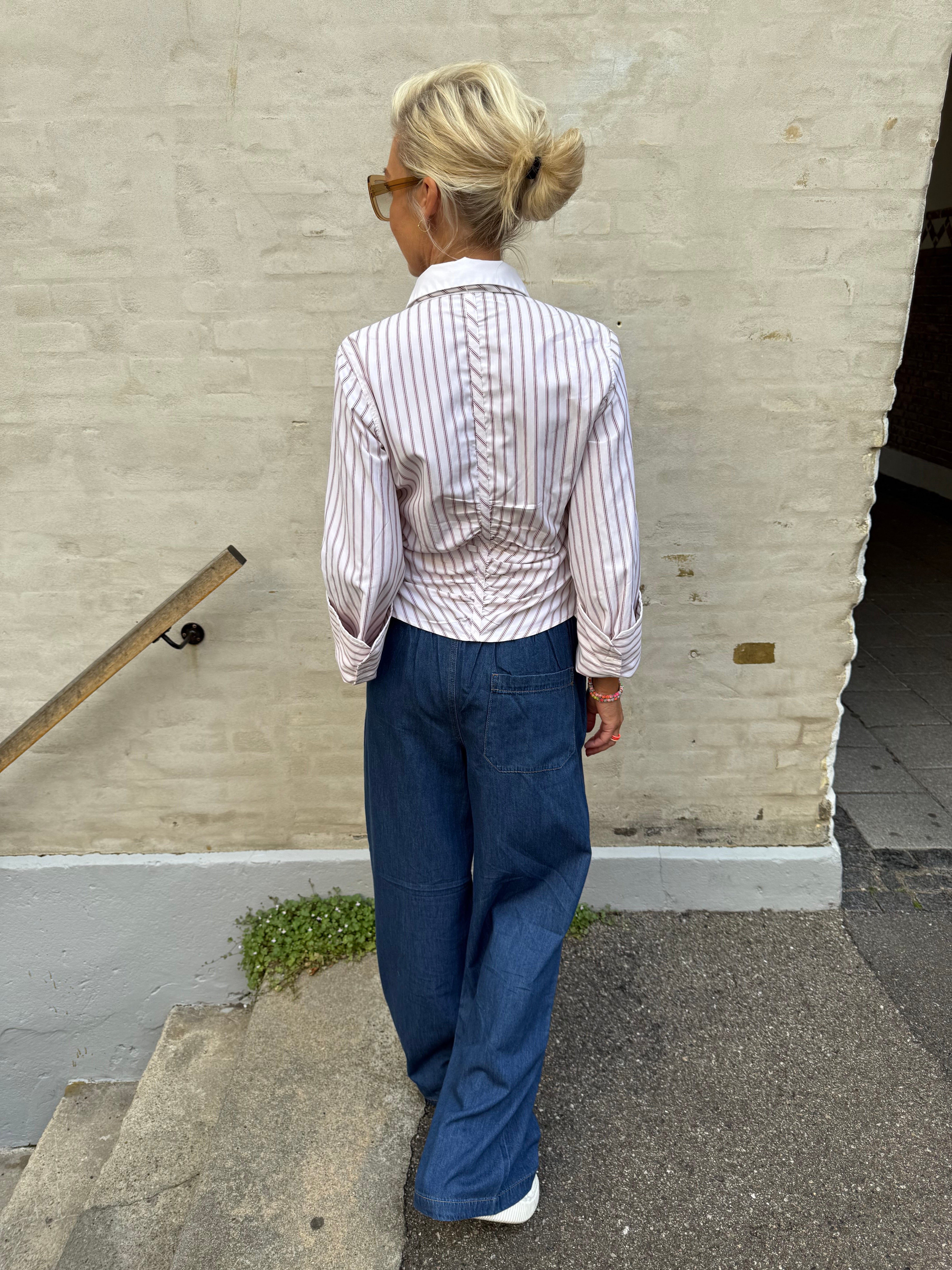 Francesca Stripe Shirt - Rose