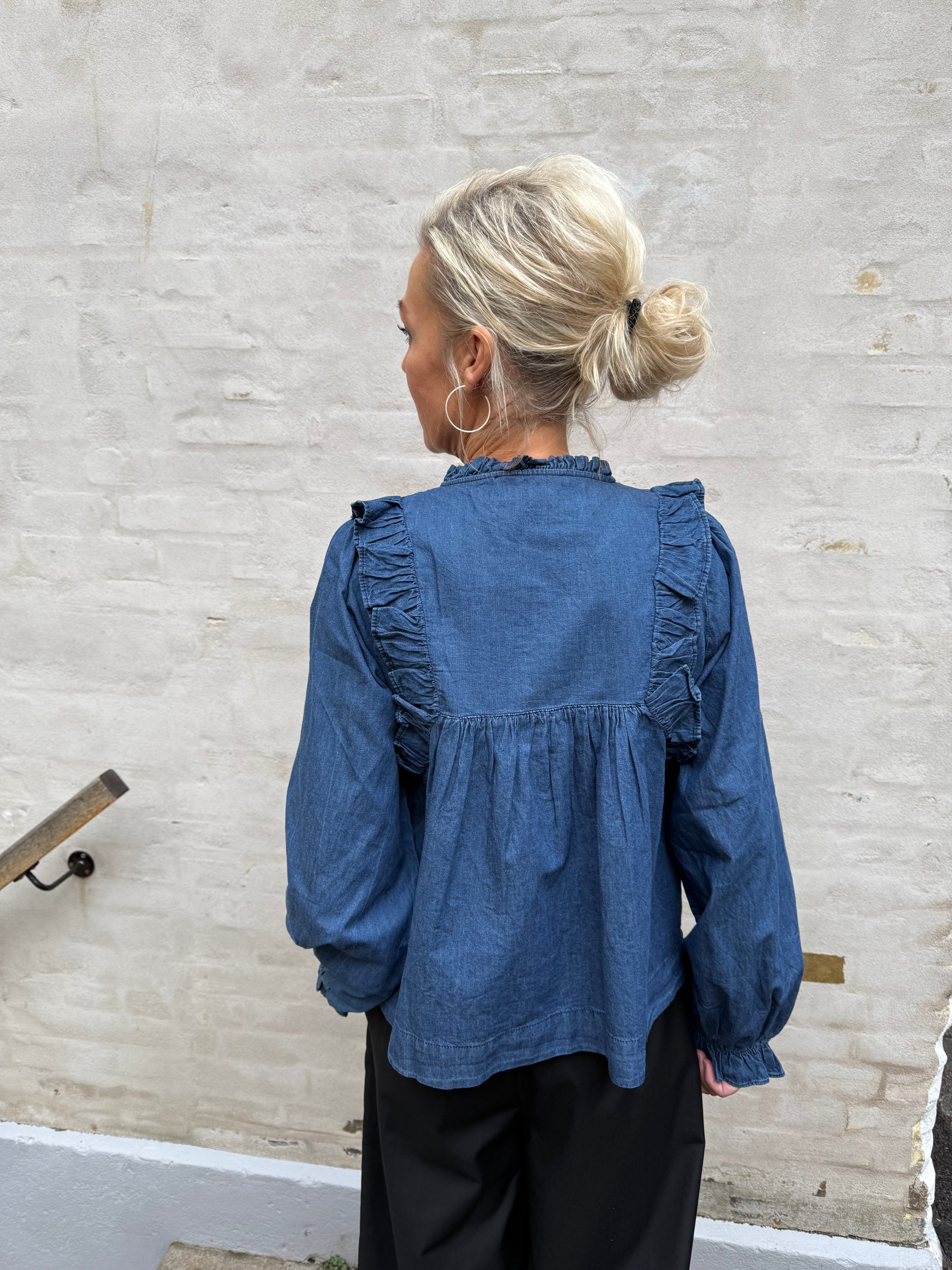 Janis Denim Blouse - Blue