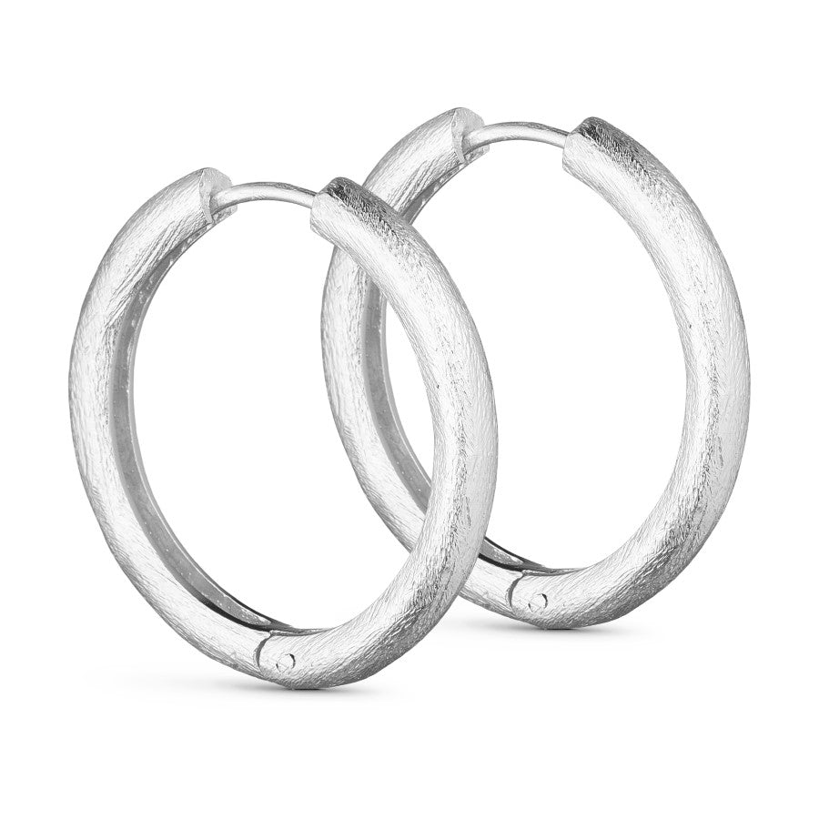 Pure by nat brushed hoops silver big