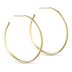 Big brushed hoops gold 38mm