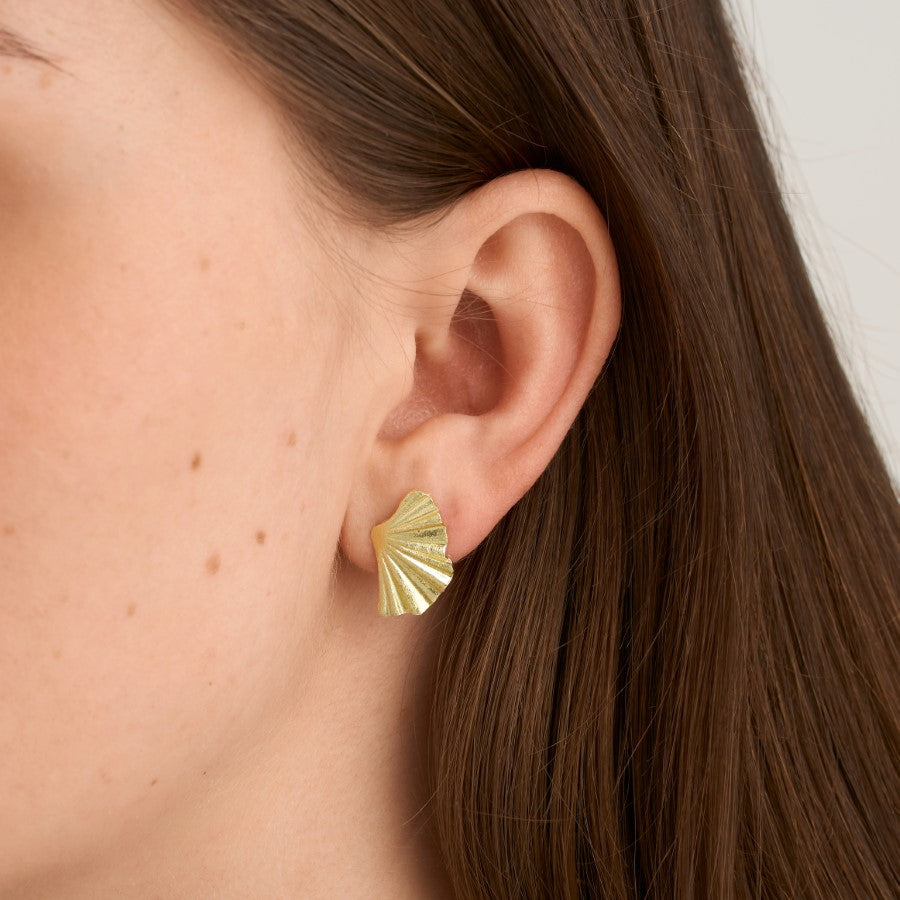 Leaf earrings gold