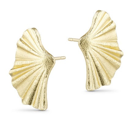 Leaf earrings gold