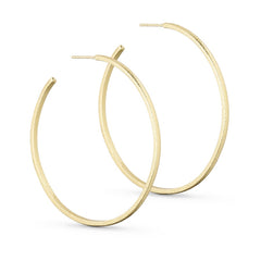 Big brushed hoops gold 50mm