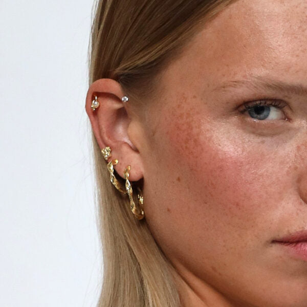 Idun Øreringe 20 mm - Guld