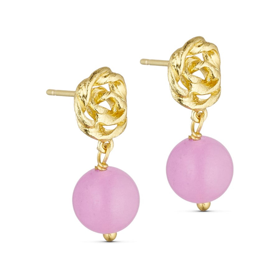 Lucca Øreringe - Guld/Pink