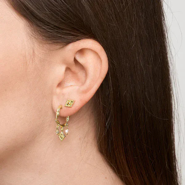 Hailey Twisted Hoops  - 24K Guldbelagt