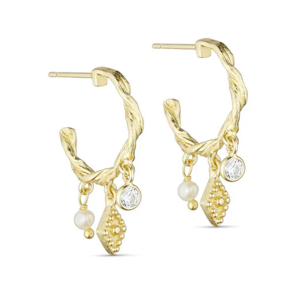Hailey Twisted Hoops  - 24K Guldbelagt