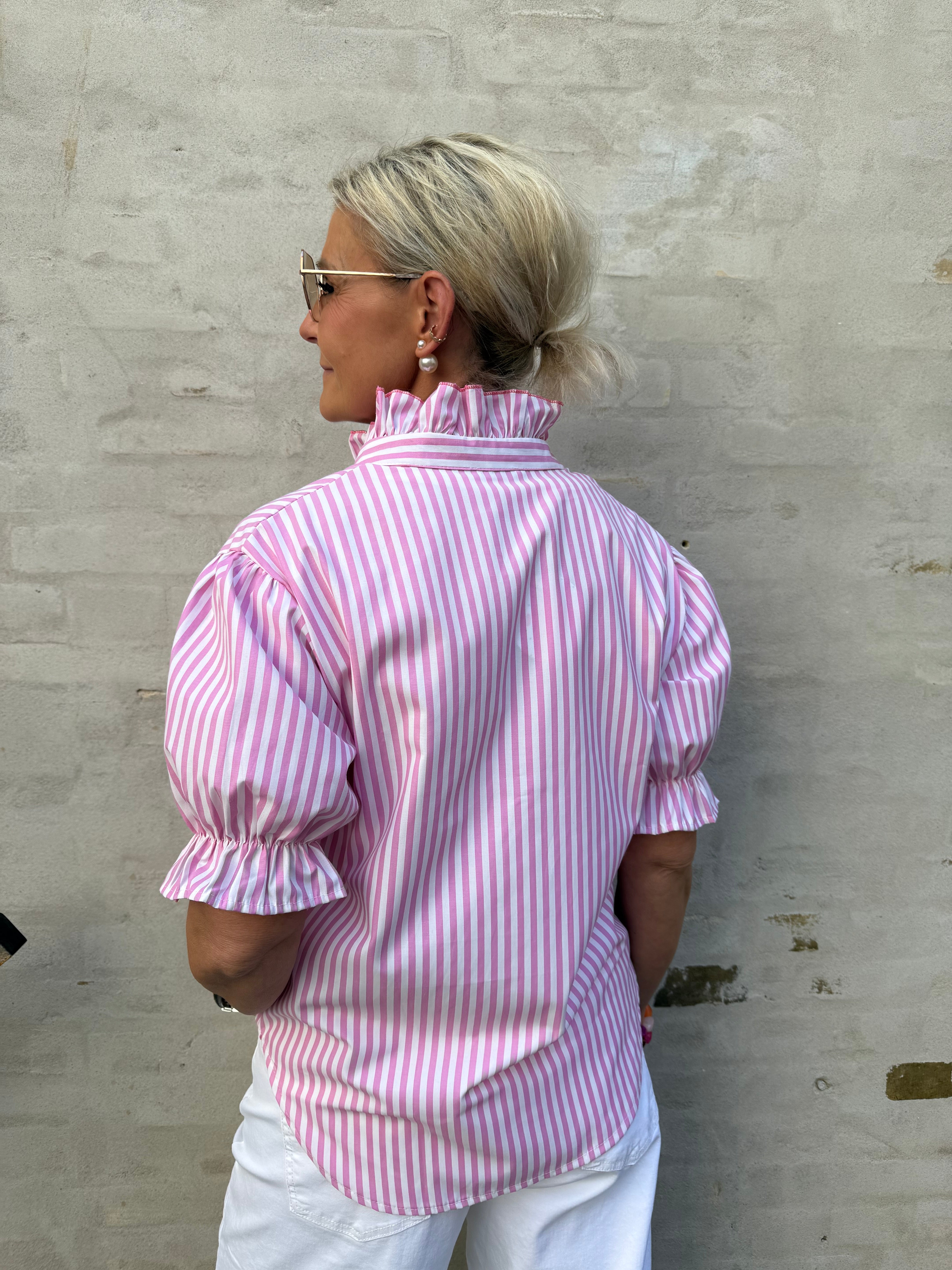 Ebba Shirt - White/Pink/Orange