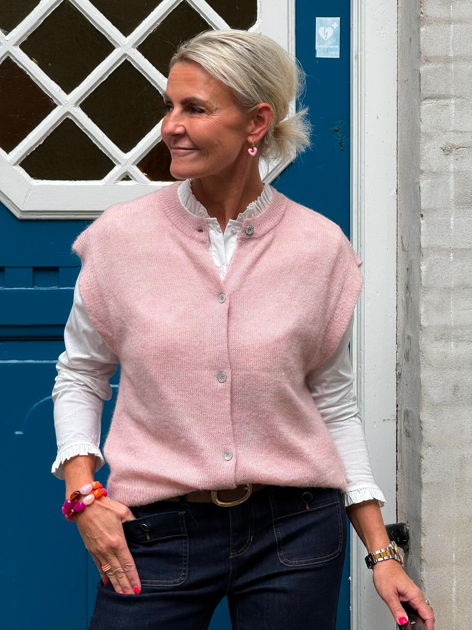 FQDIDO VEST - Pale Mauve Melange