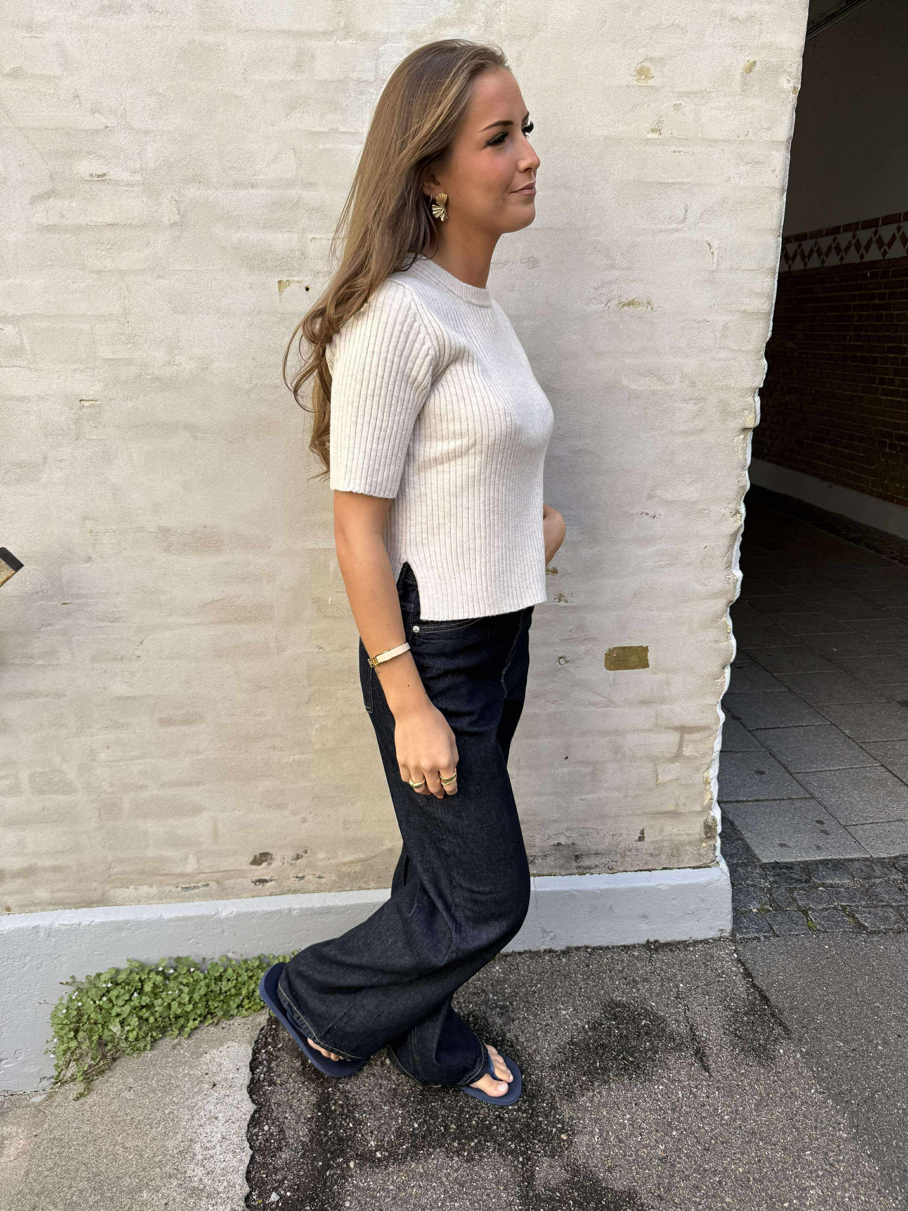 TESSA WIDE JEANS - Dark Blue Denim