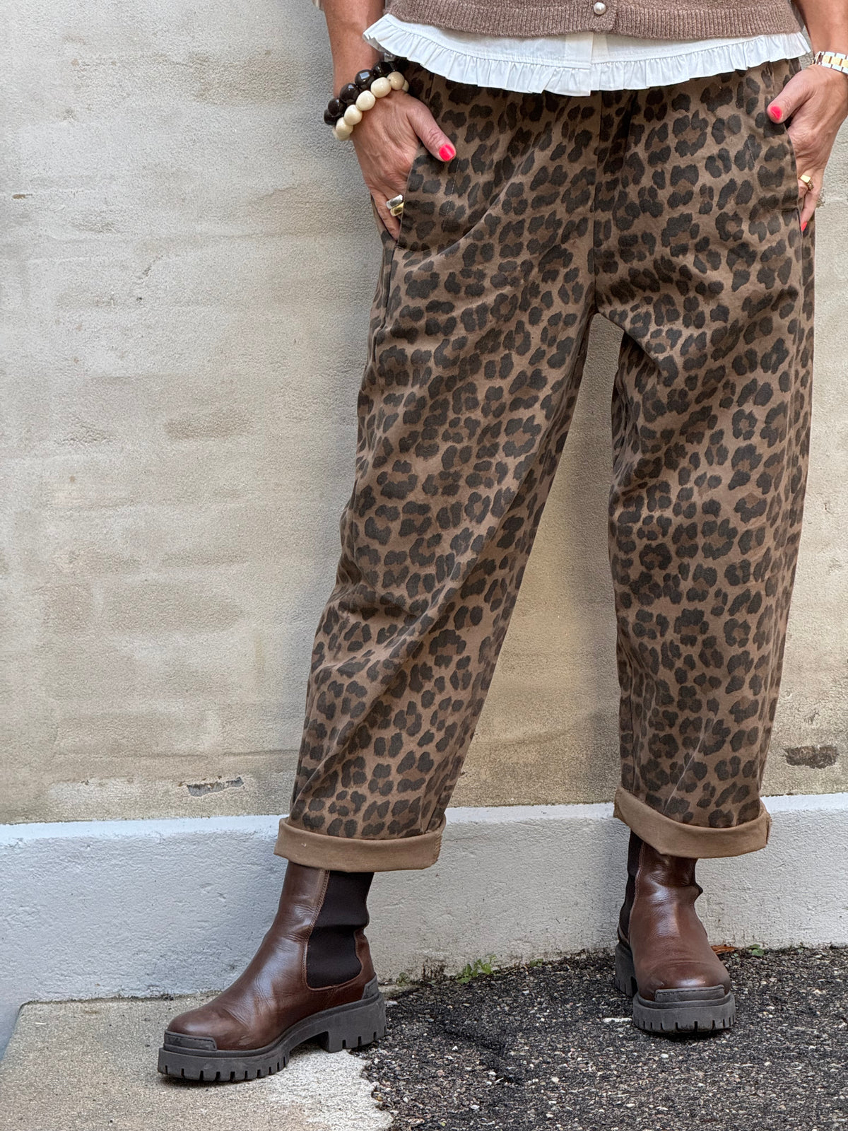 Paola Animalier Pants - Camel