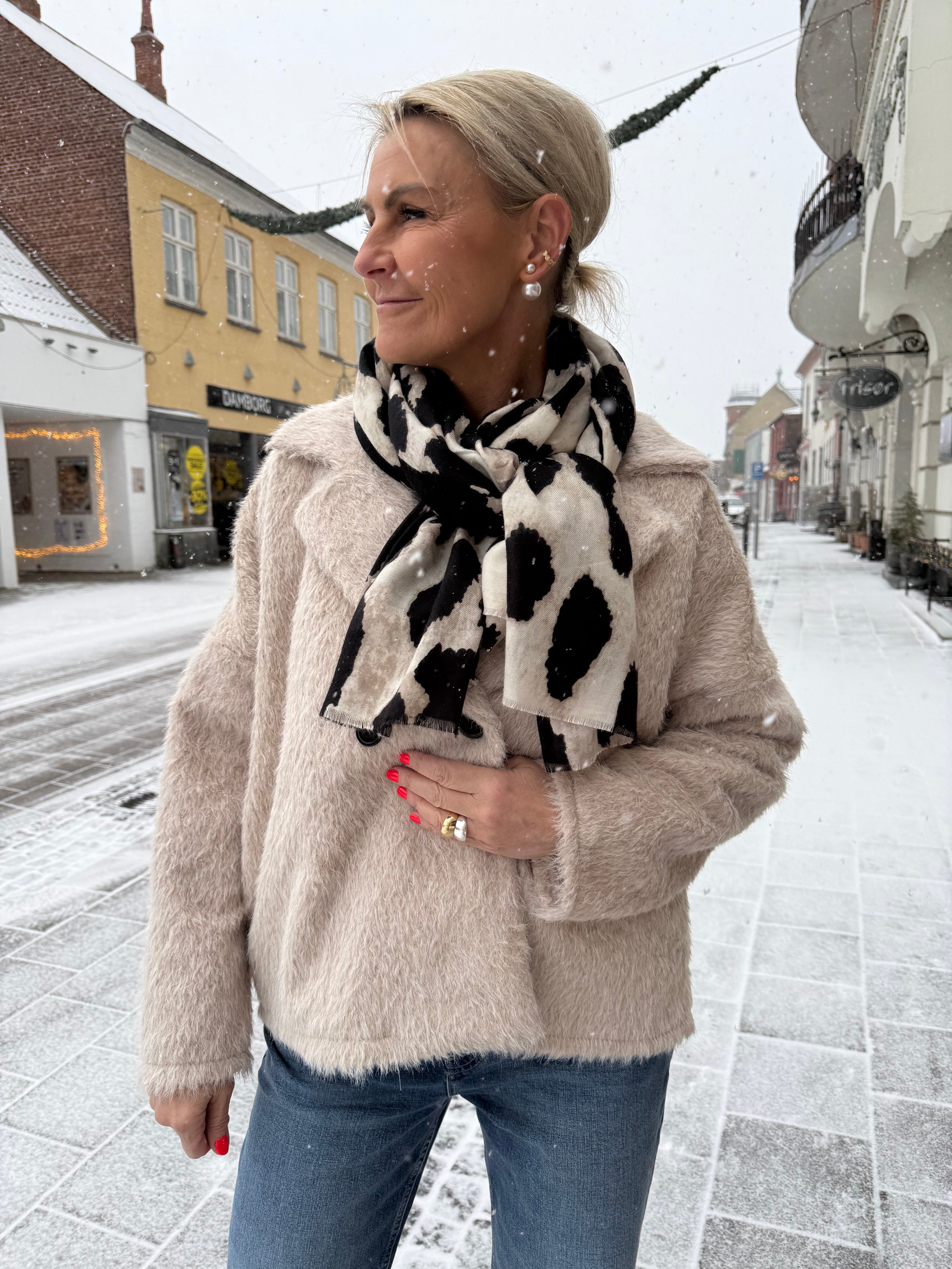 FAWN leo winter scarf - Creme