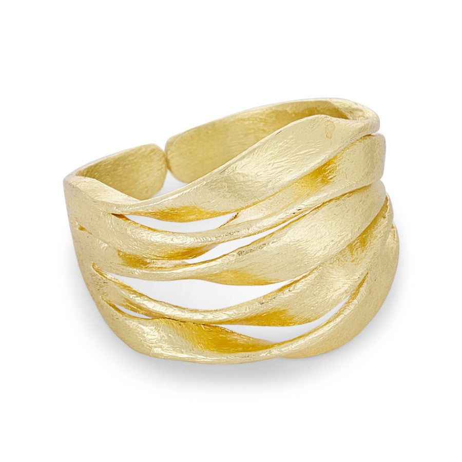 Cleo wide ring gold