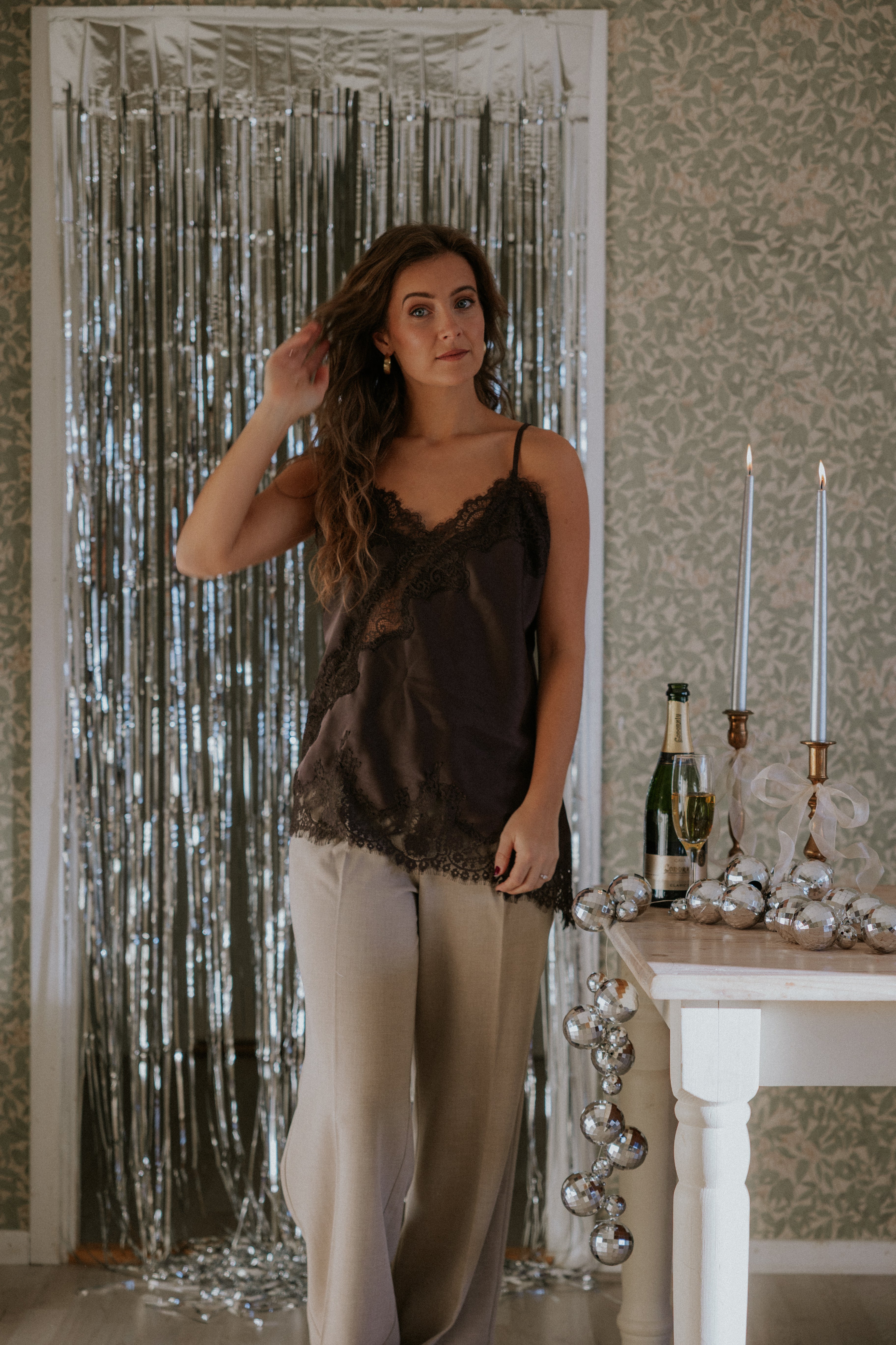 Viole Lace Top - Dark Brown