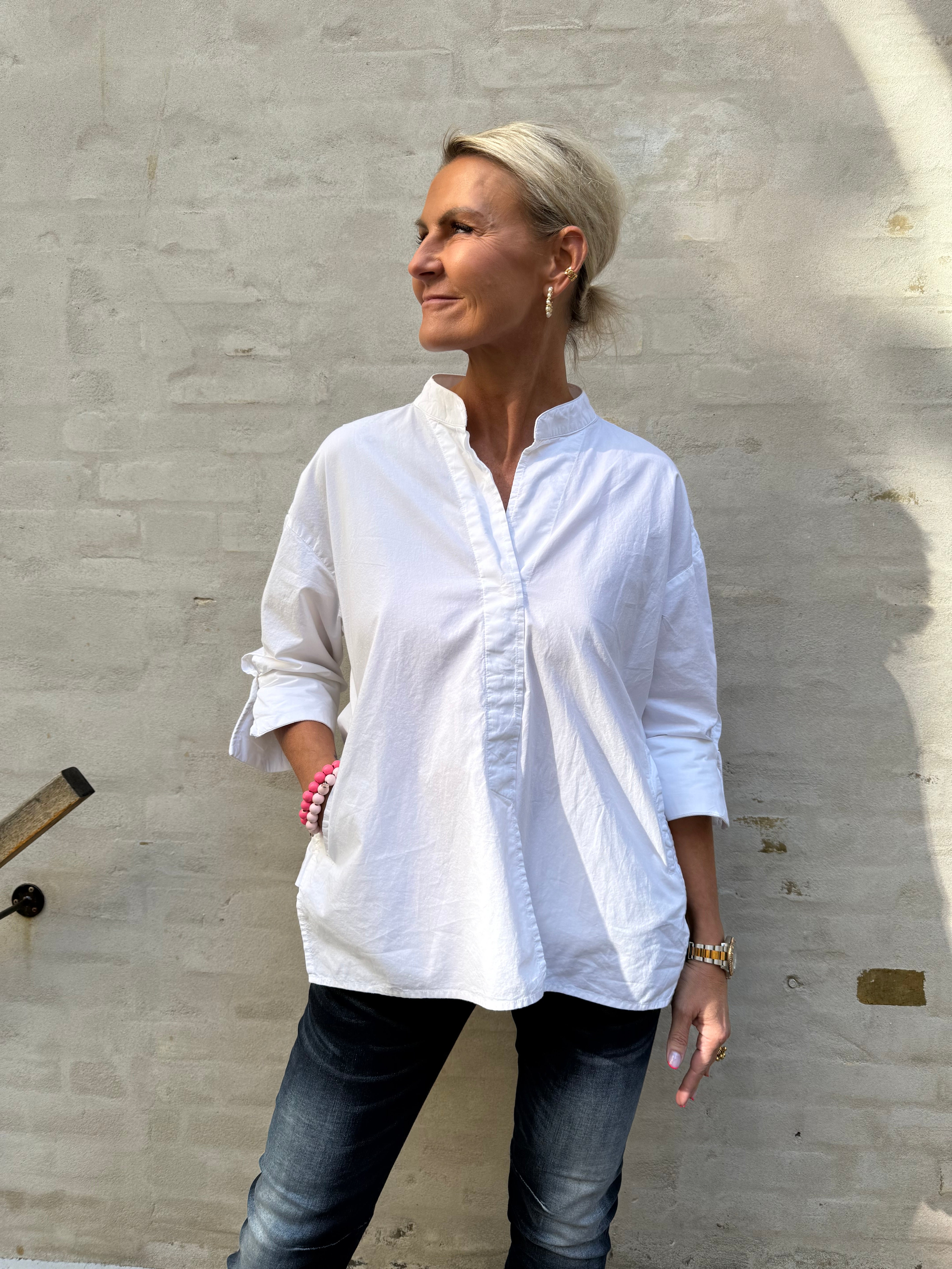 Luna shirt The good luck club - Paper White