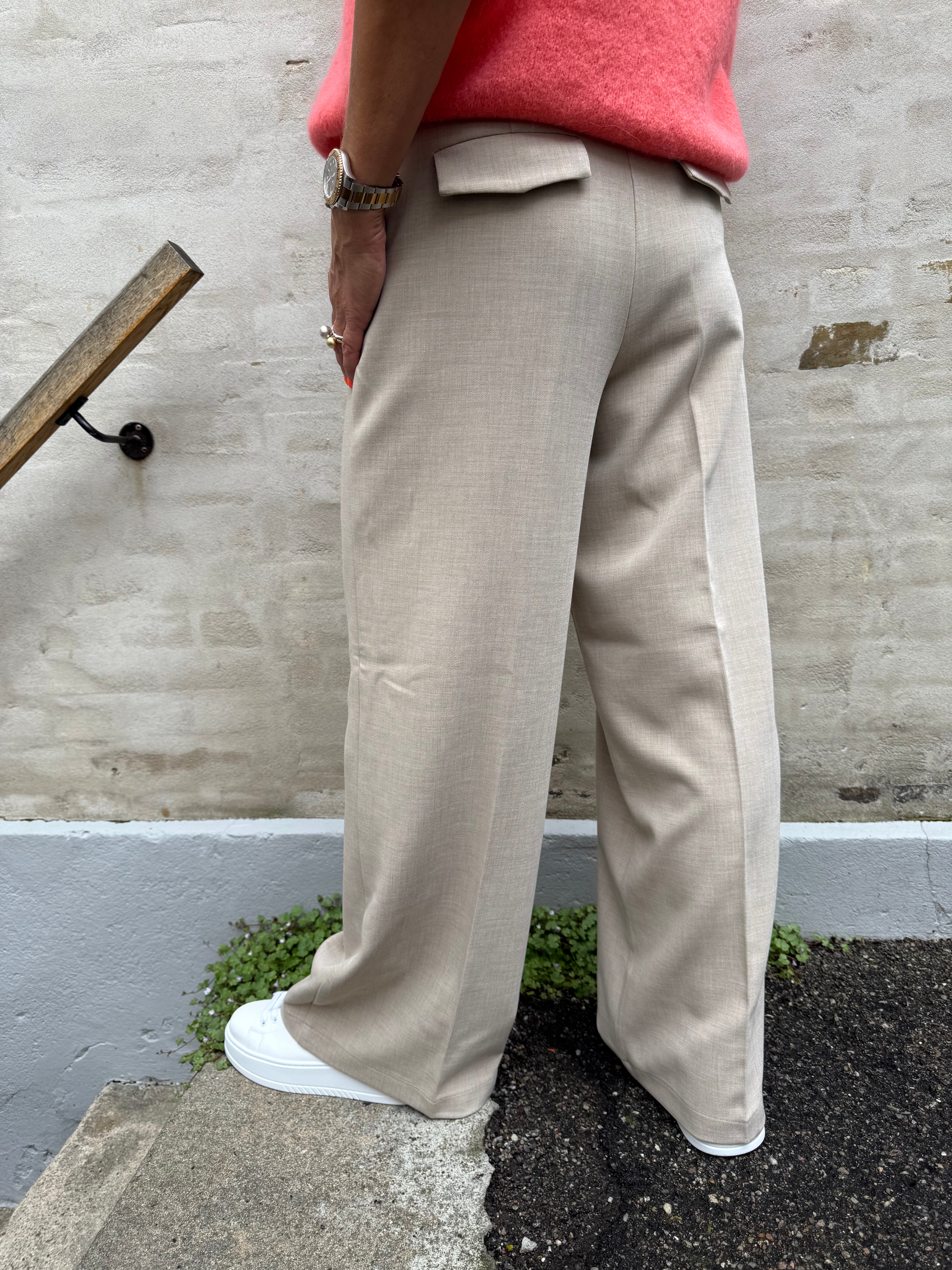 Ivy wide pant tannin melange