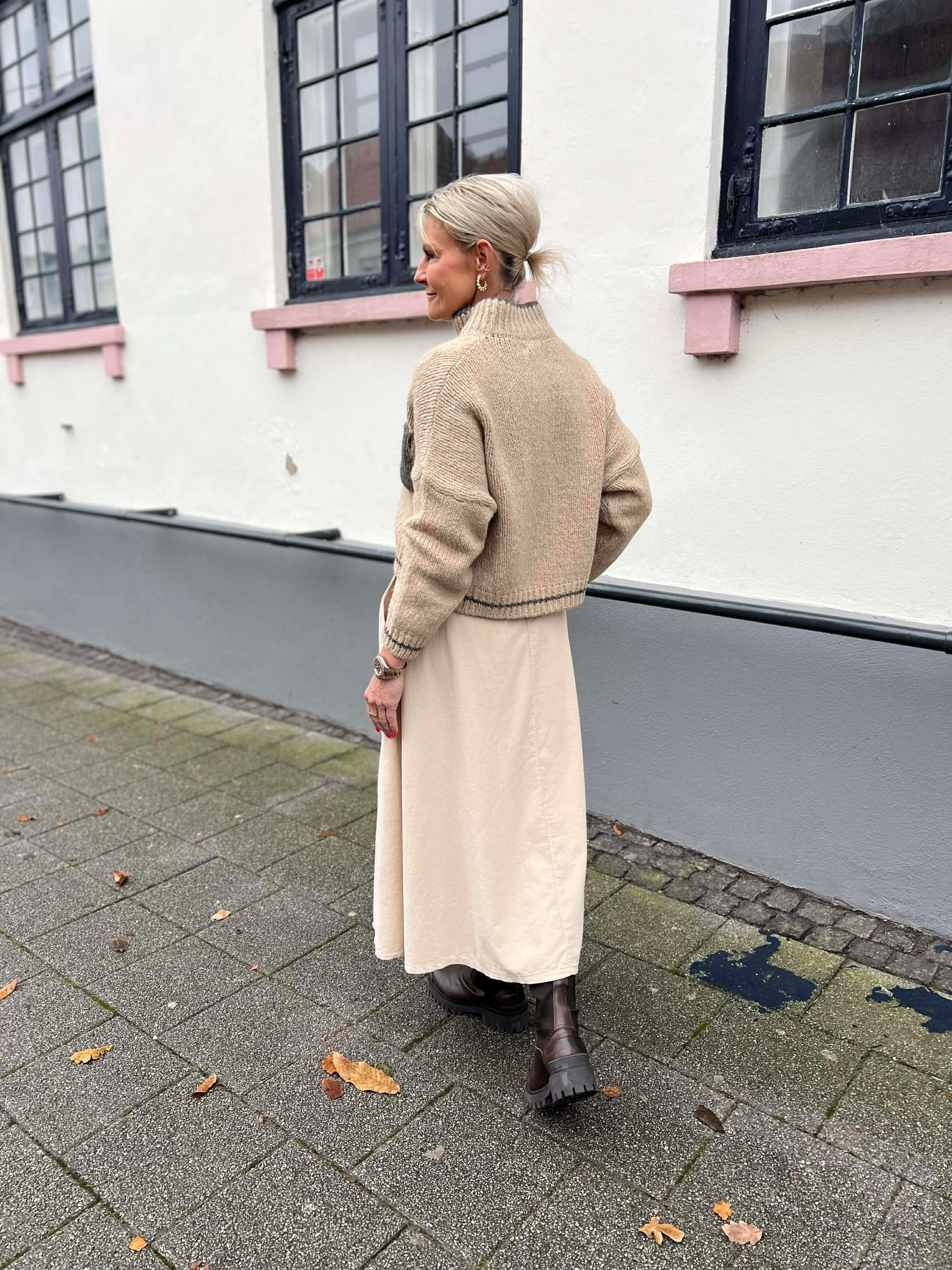 VIRGINIA corduroy skirt - Pearl