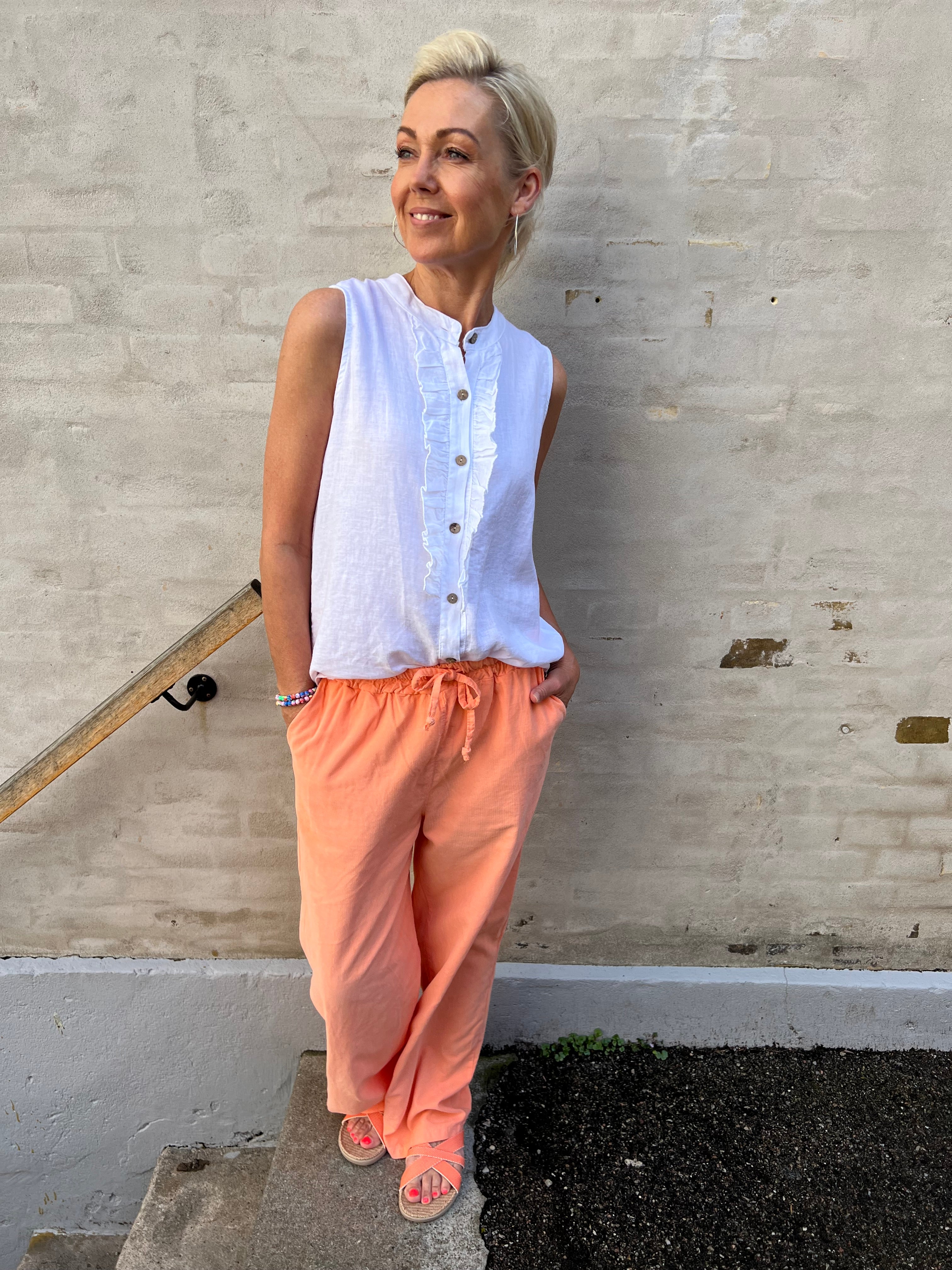 Violeta pant salmon