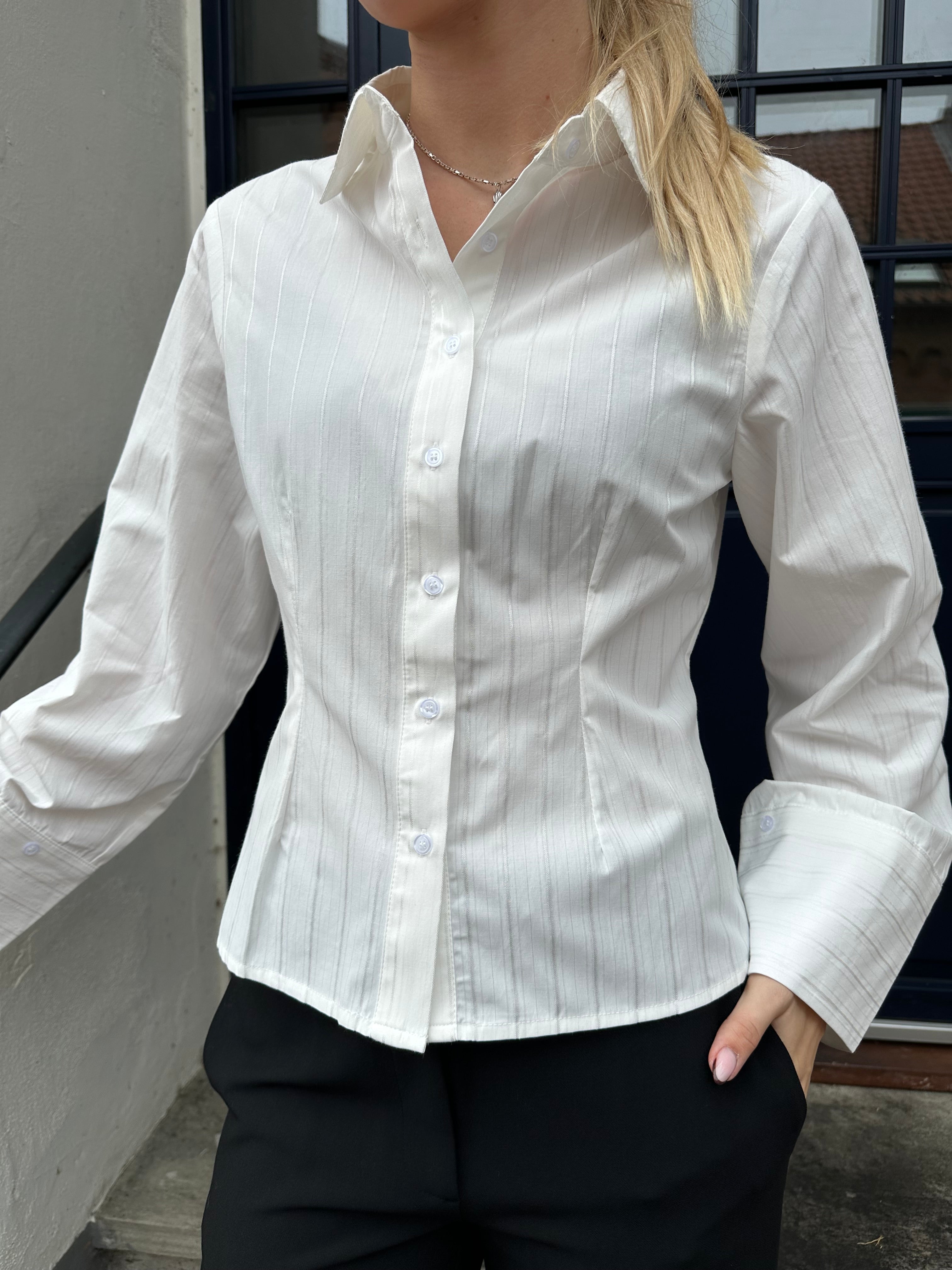 Rosa solid shirt white