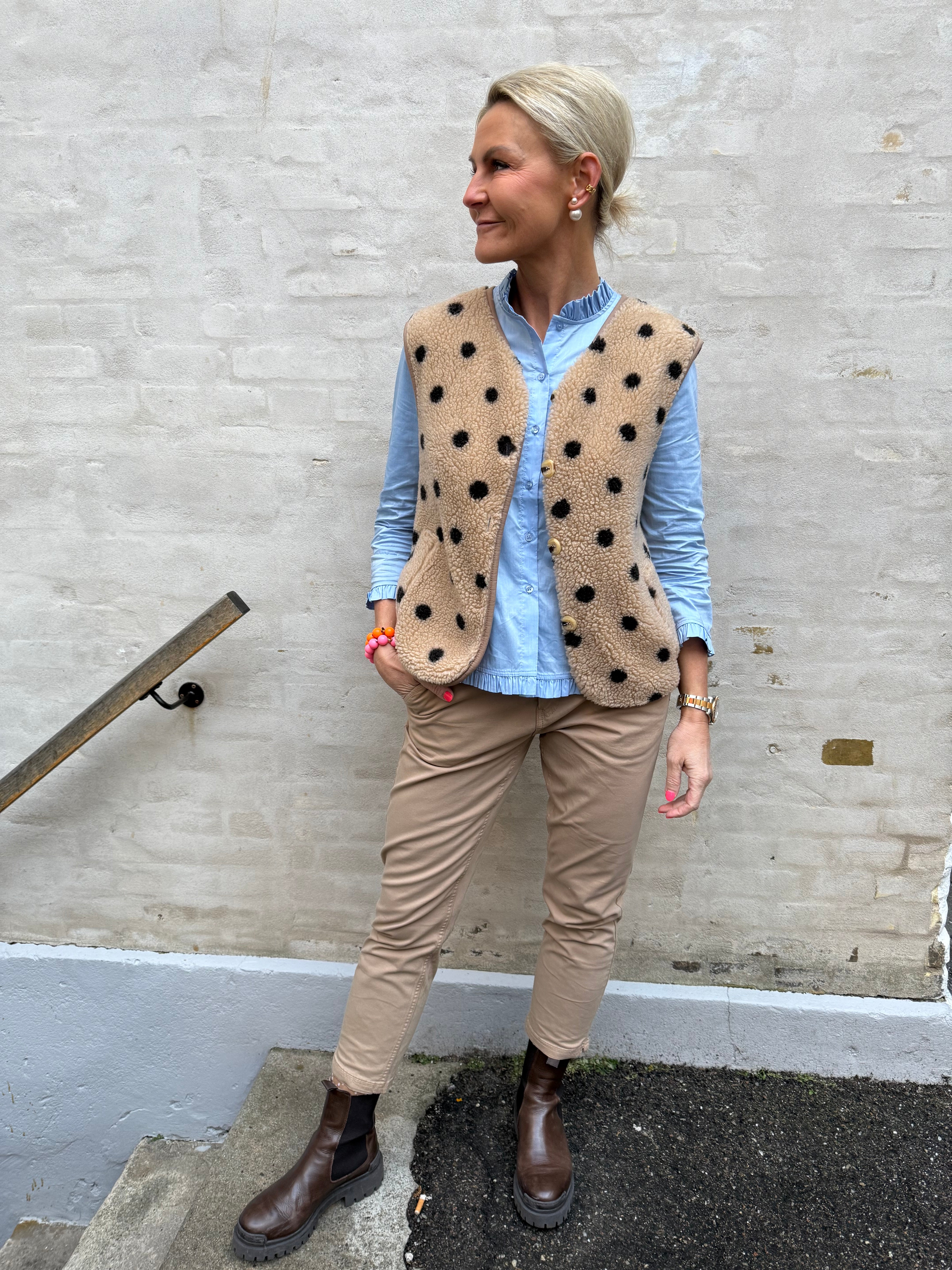 Brita cropped pants - Dune