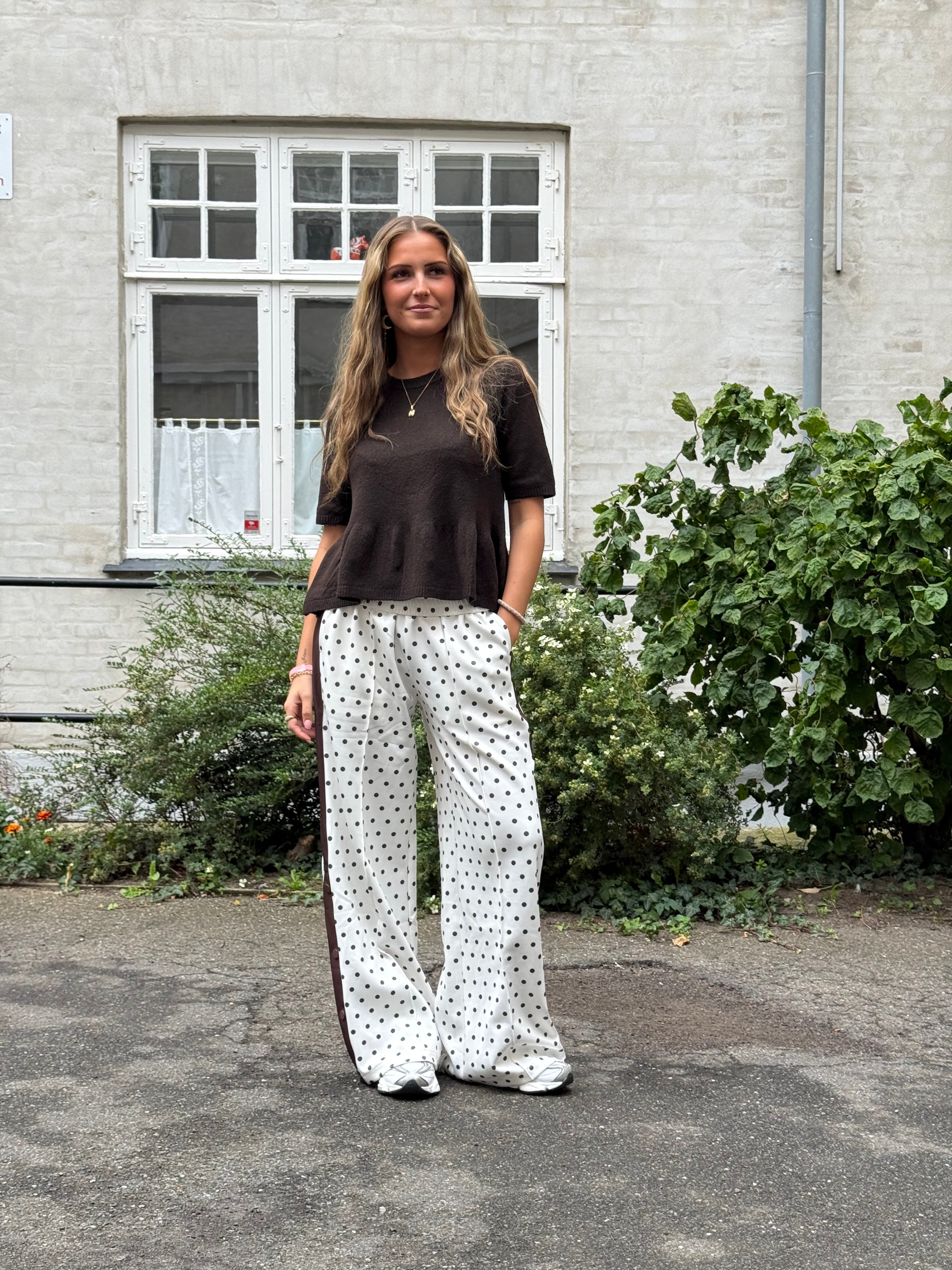BRILLIANT LIFE S/S ON PEPLUM PULL - Coffee Bean/MELANGE