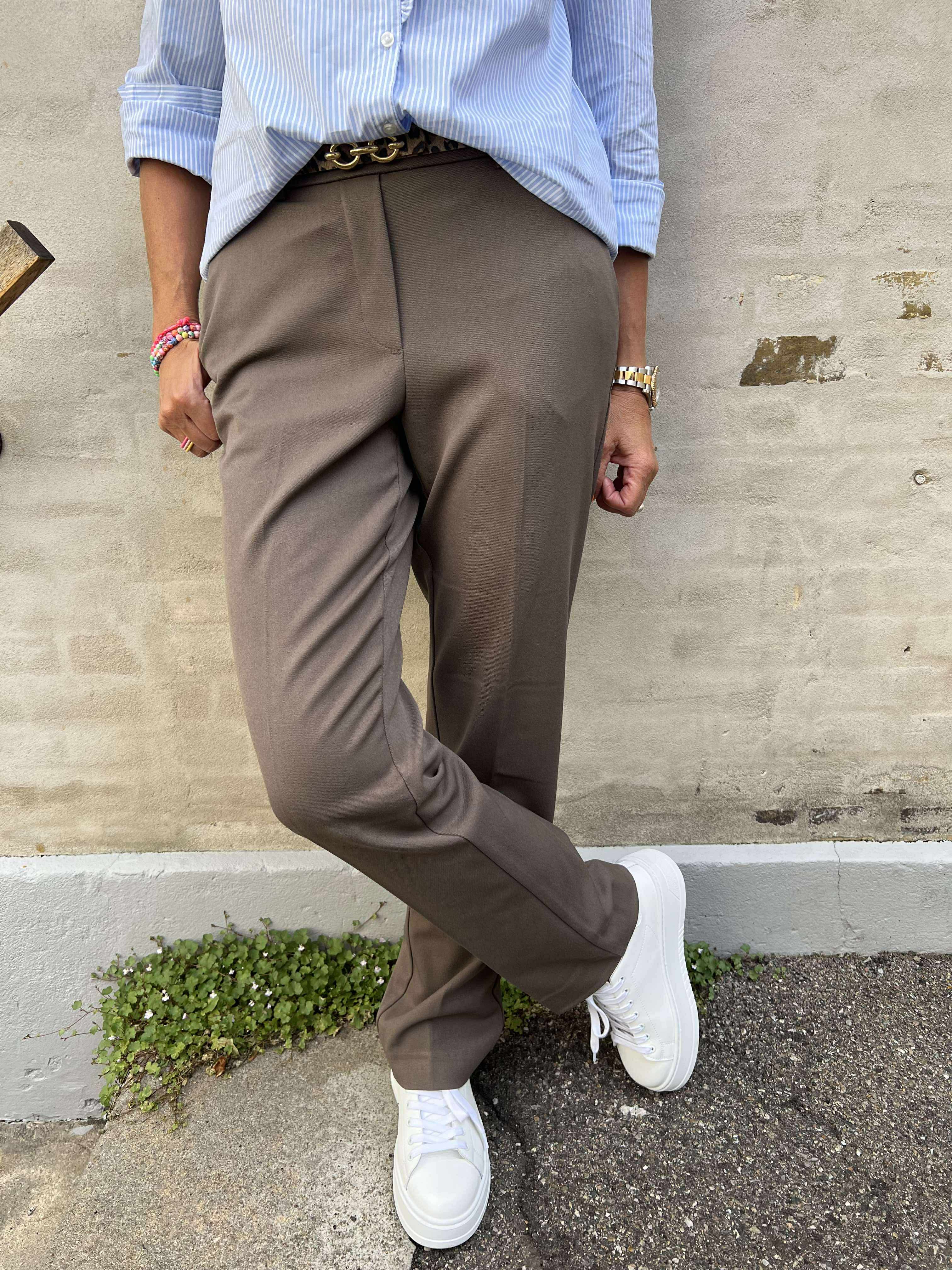 Lisa Straight Pant - Morel