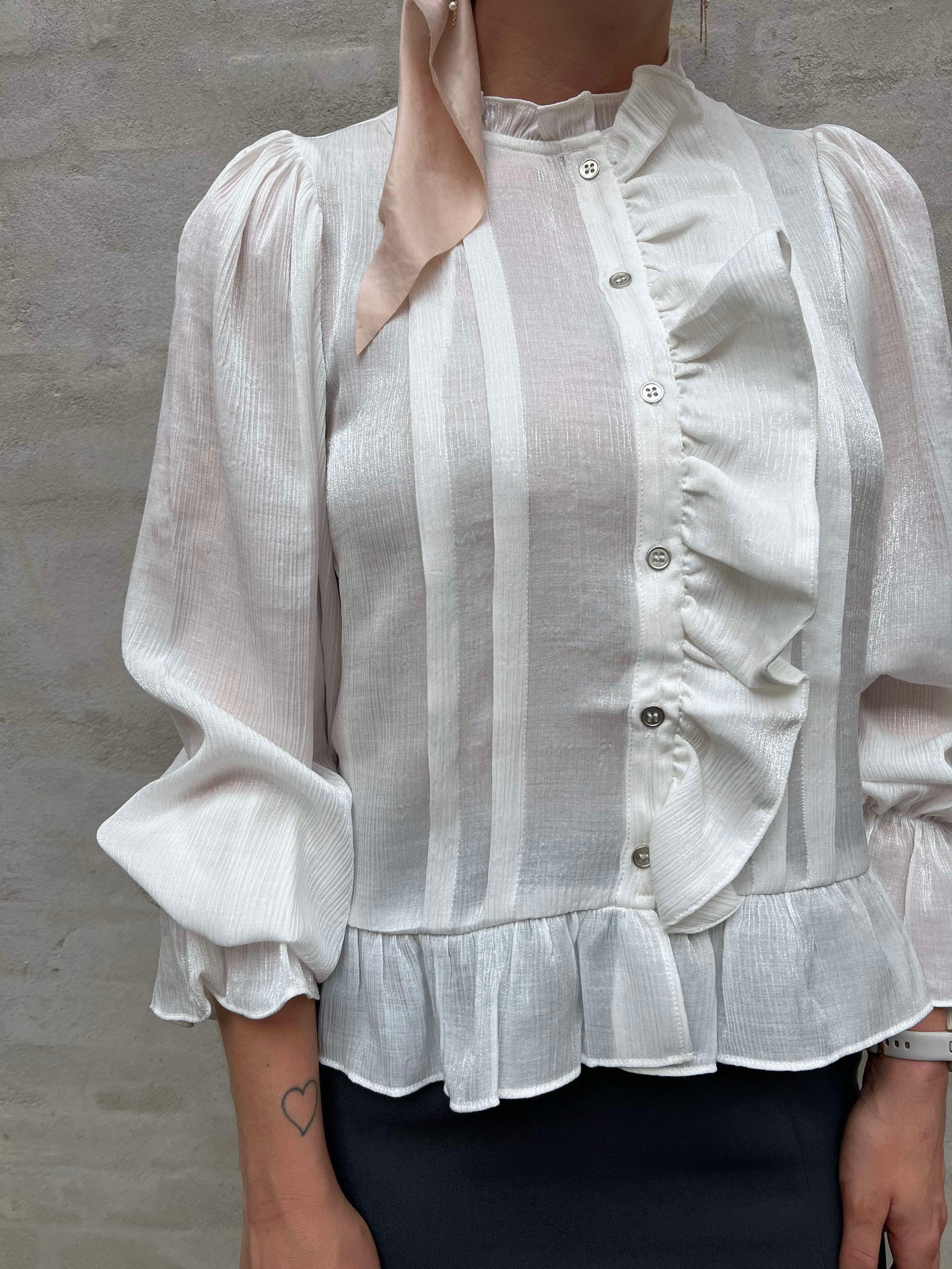 MelinaCC frill shirt white