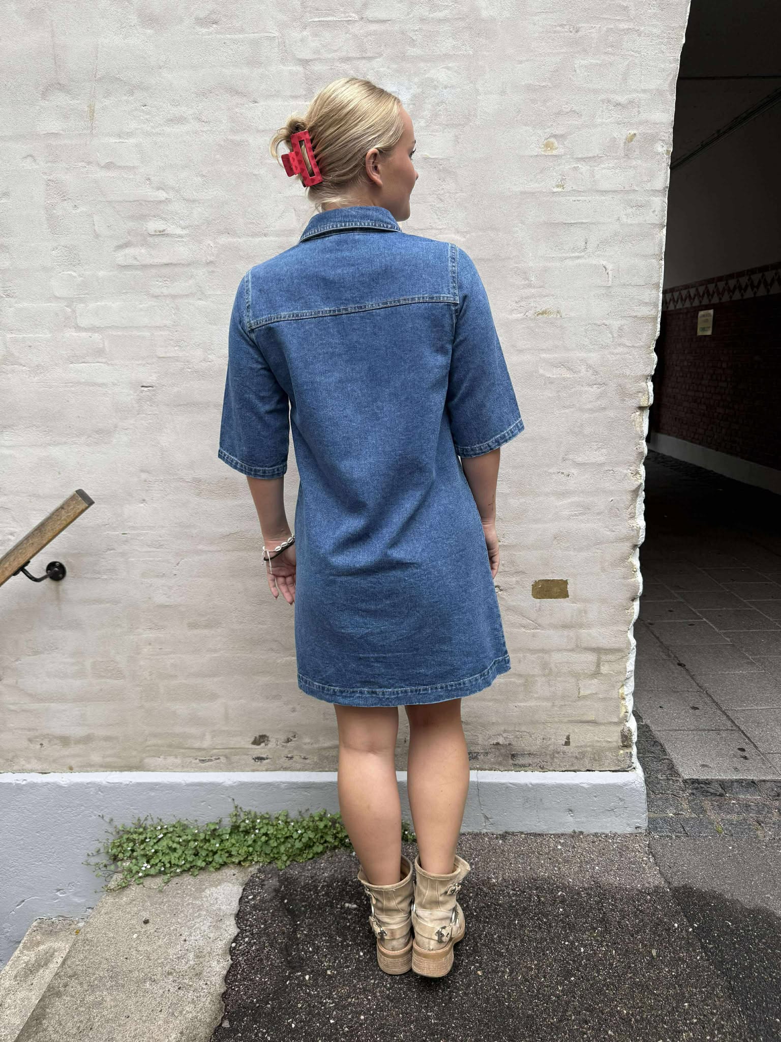 Bella SS Dress Medium Blue Denim