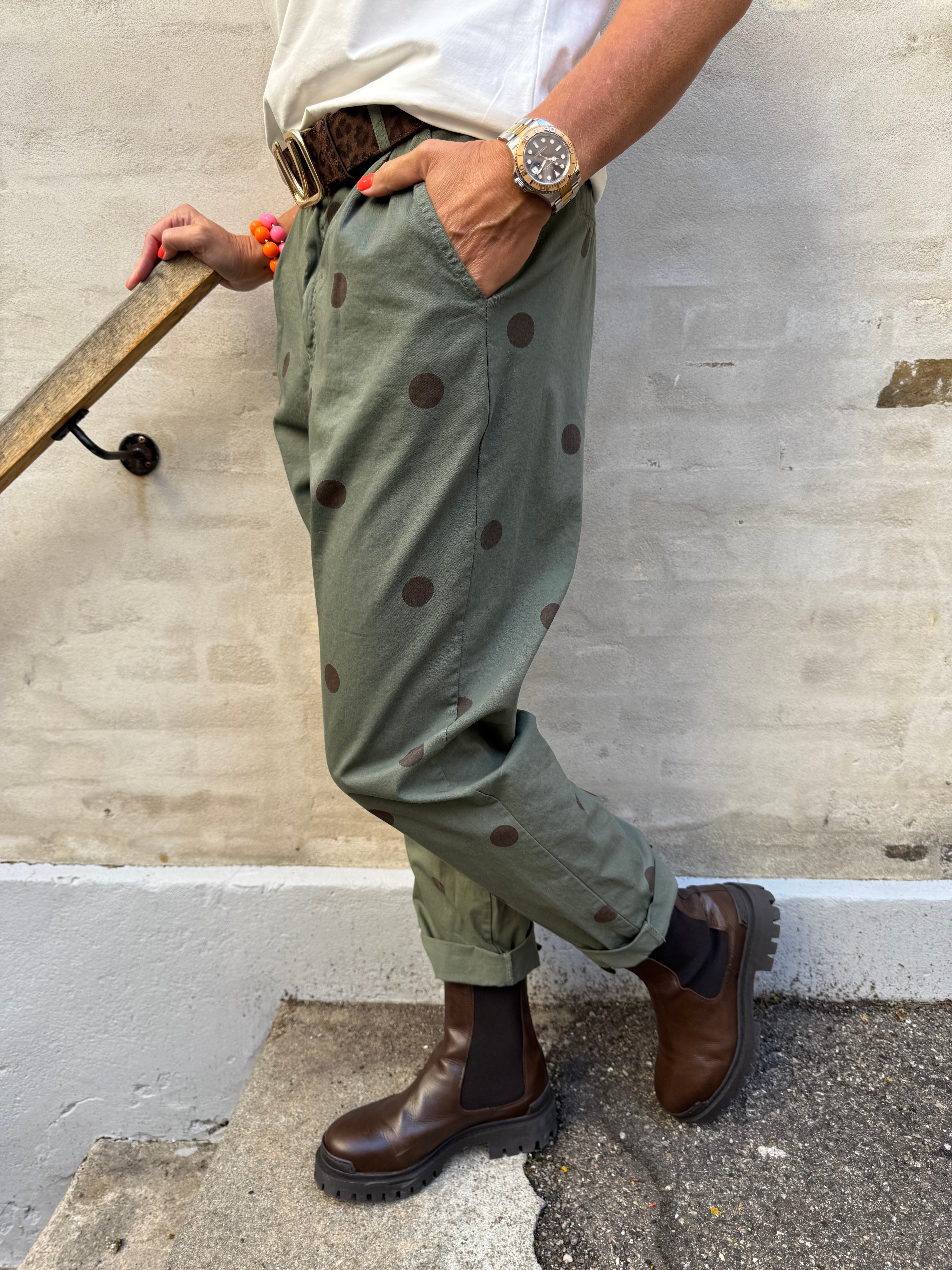 Dot Pants - Green Dot