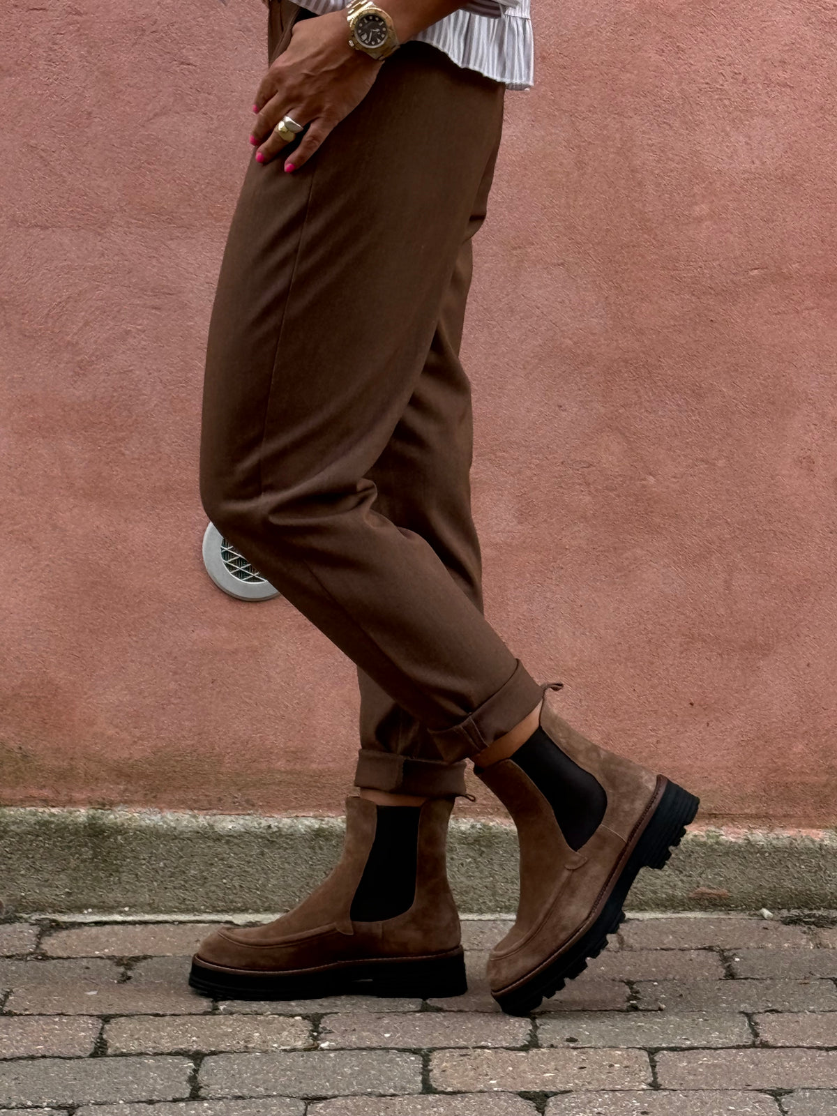 Lisa Slim Pant - Carafe Melange