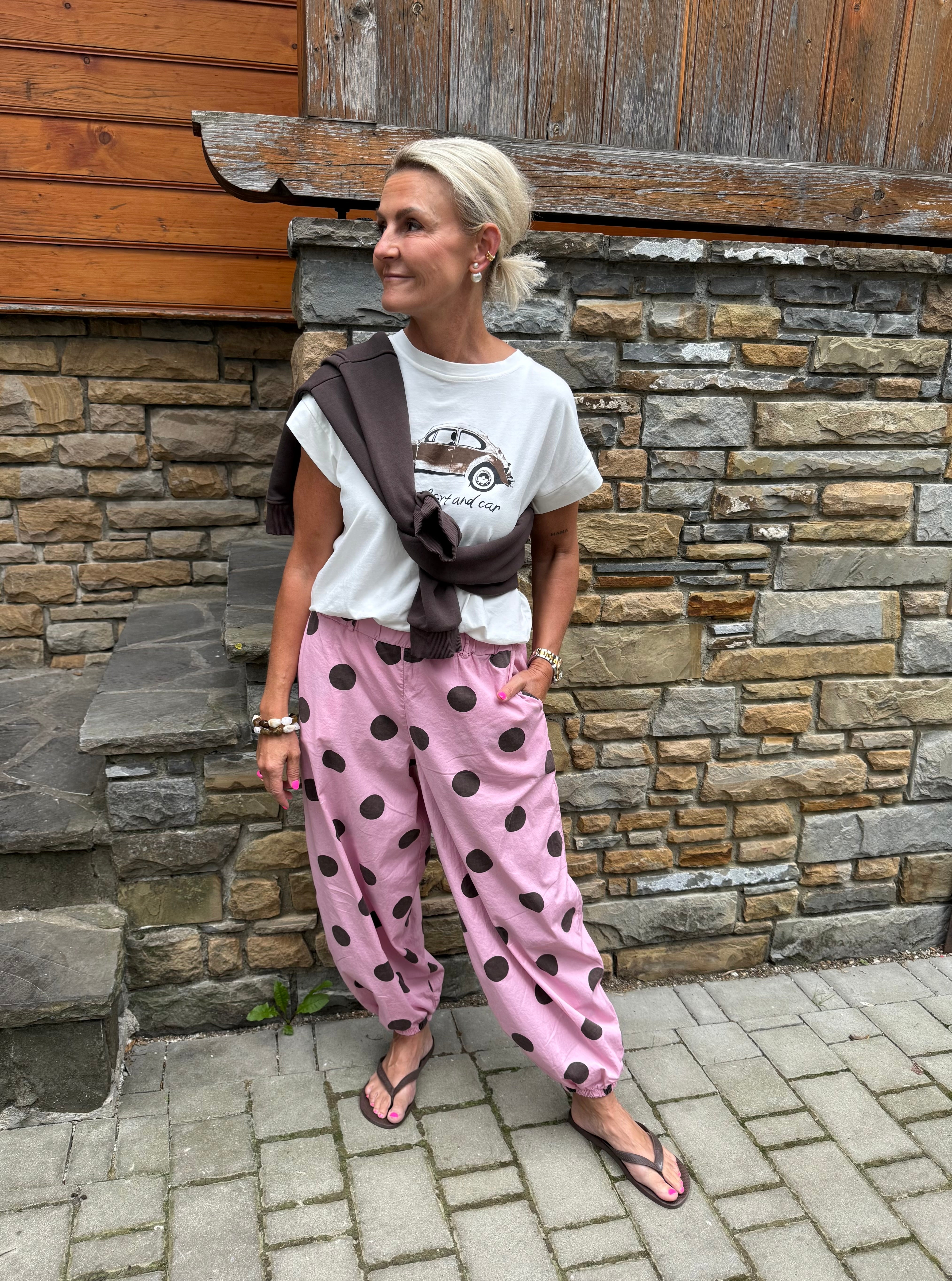 ALLY balloon pant - Rose Dot