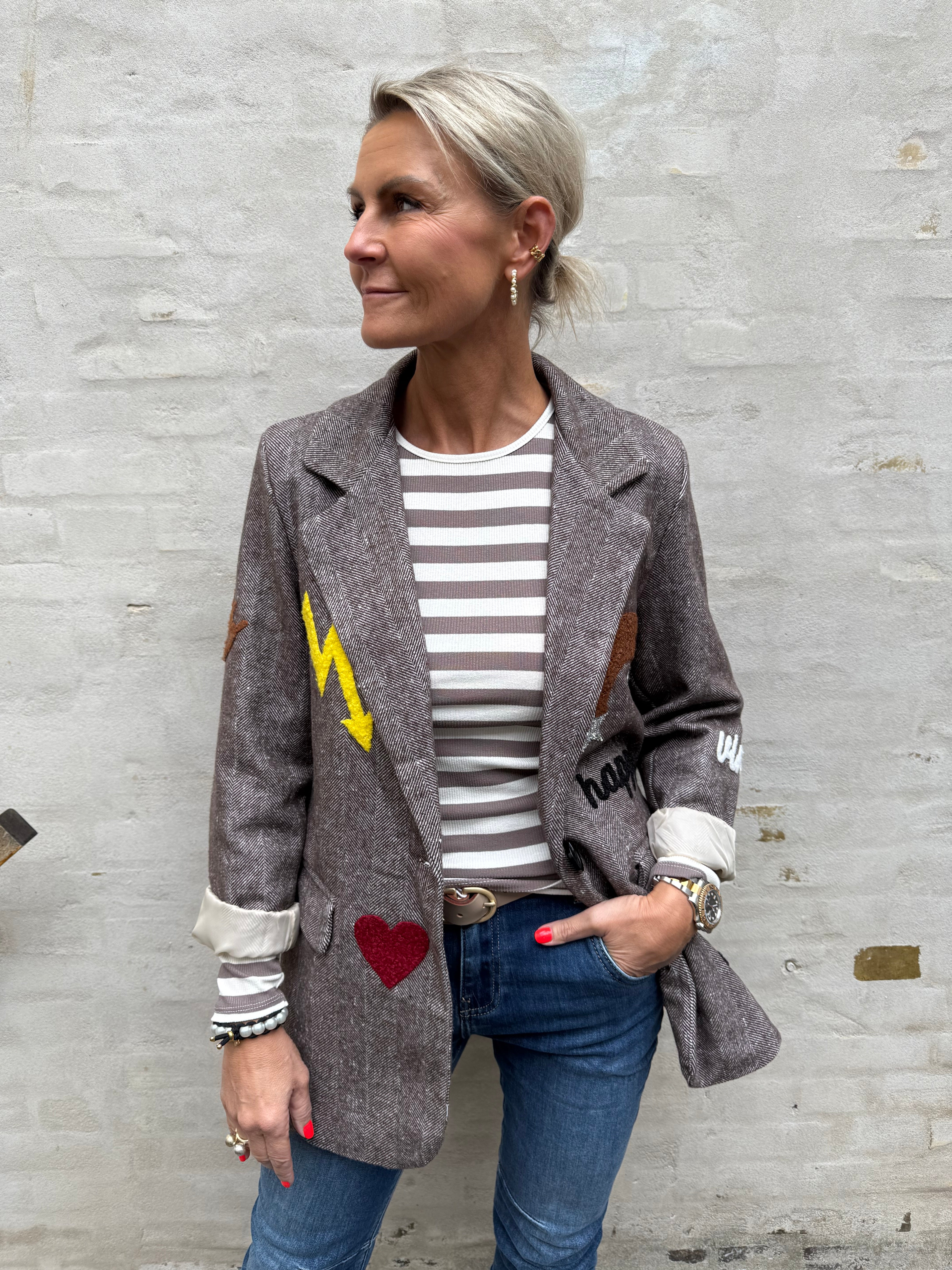 Happy Every Day Blazer - Dark Brown