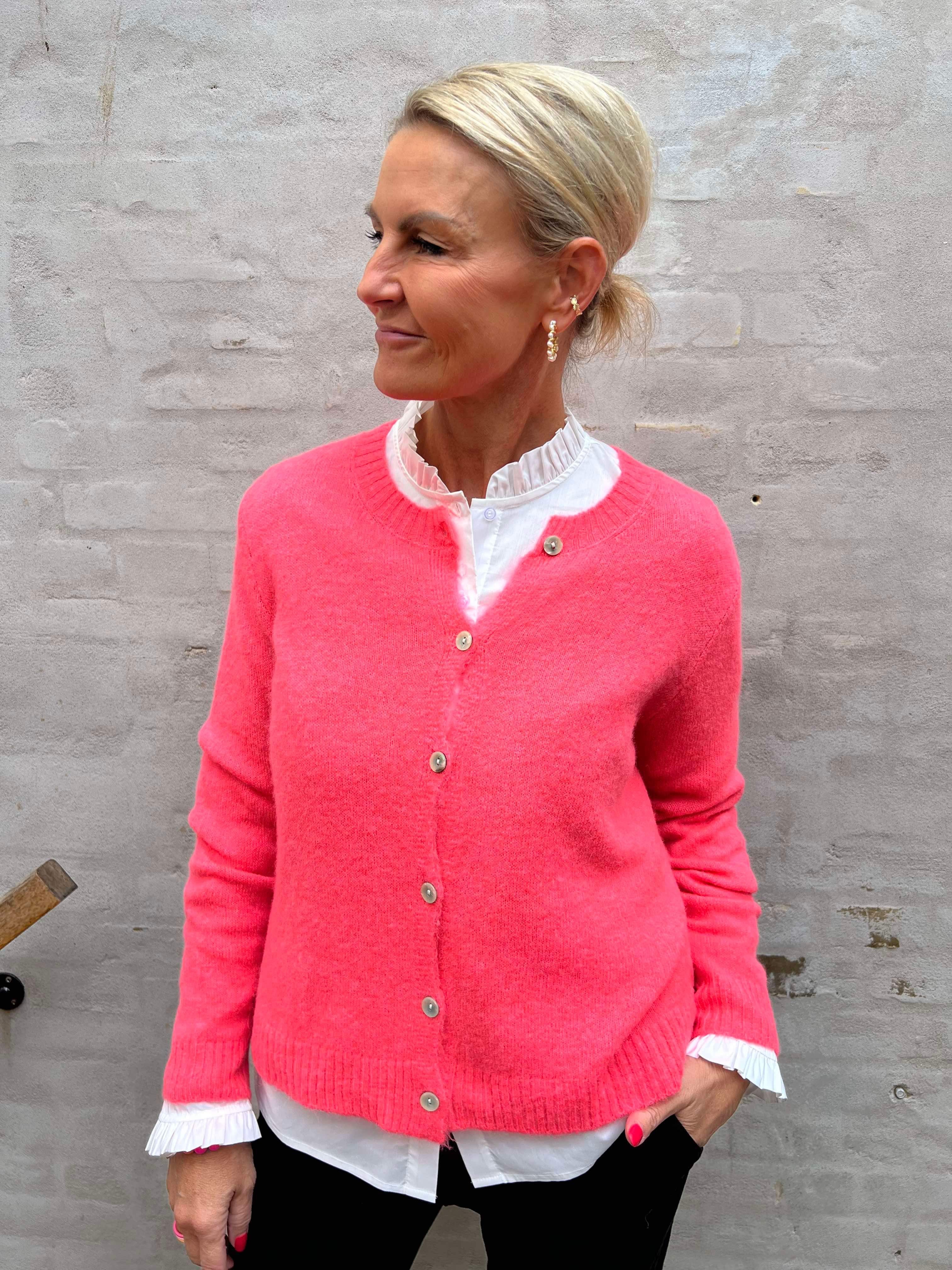 Luxe cardigan coral