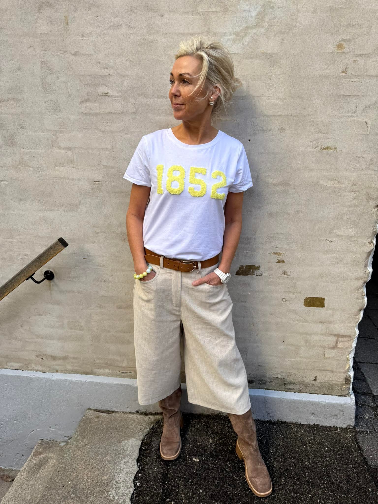 Alvera Tee - White Yellow