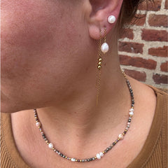 Pretty Pearl Earring - sølvbelagt