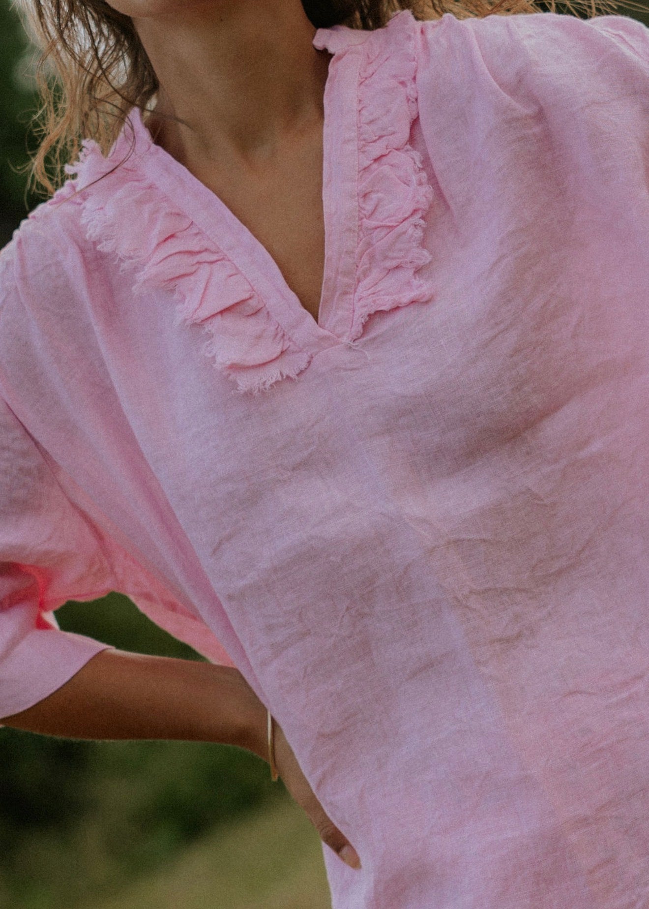 Lino Blouse - Confetto