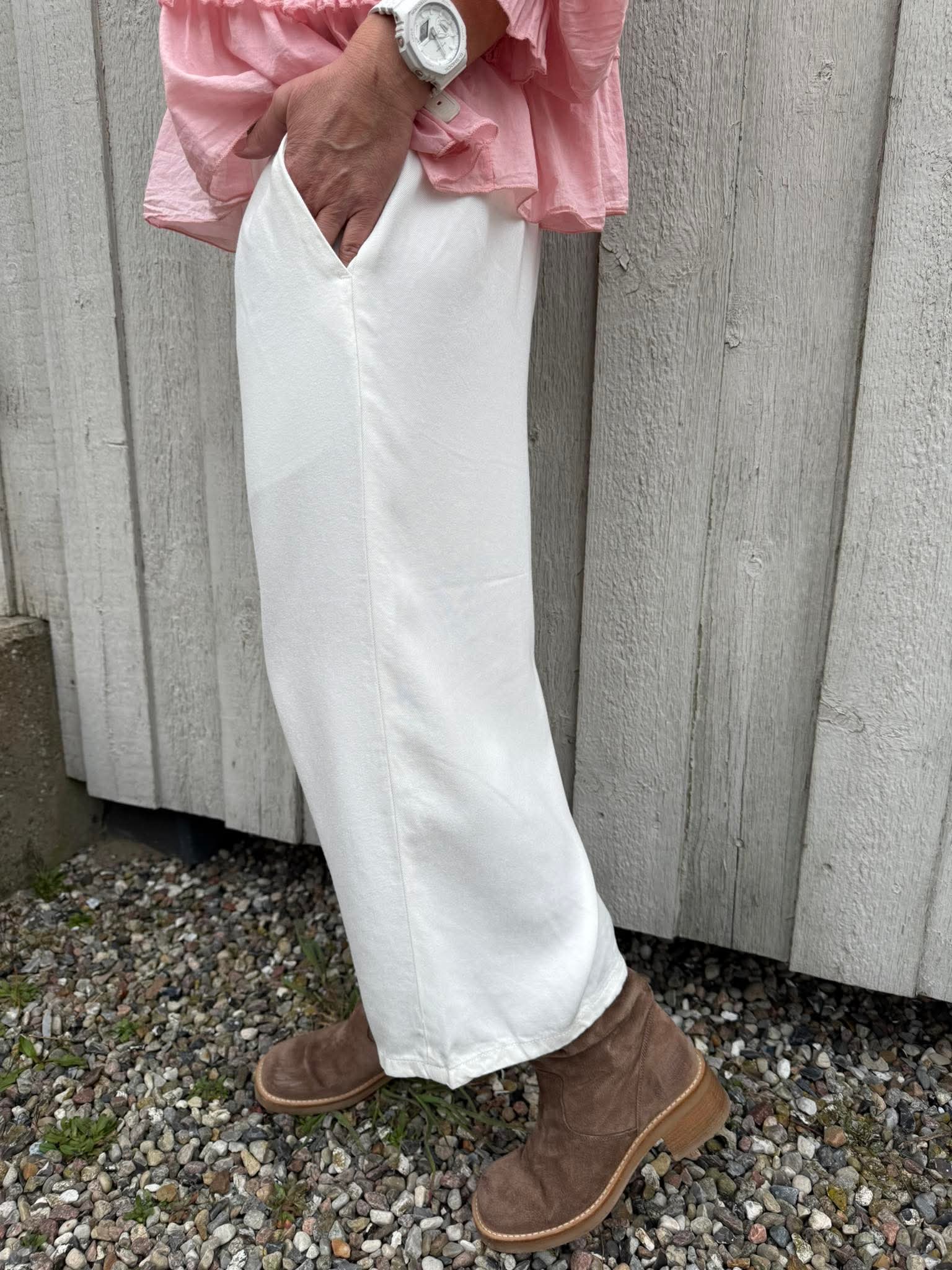 FRAME CULOTTE PANT - Cloud Dancer