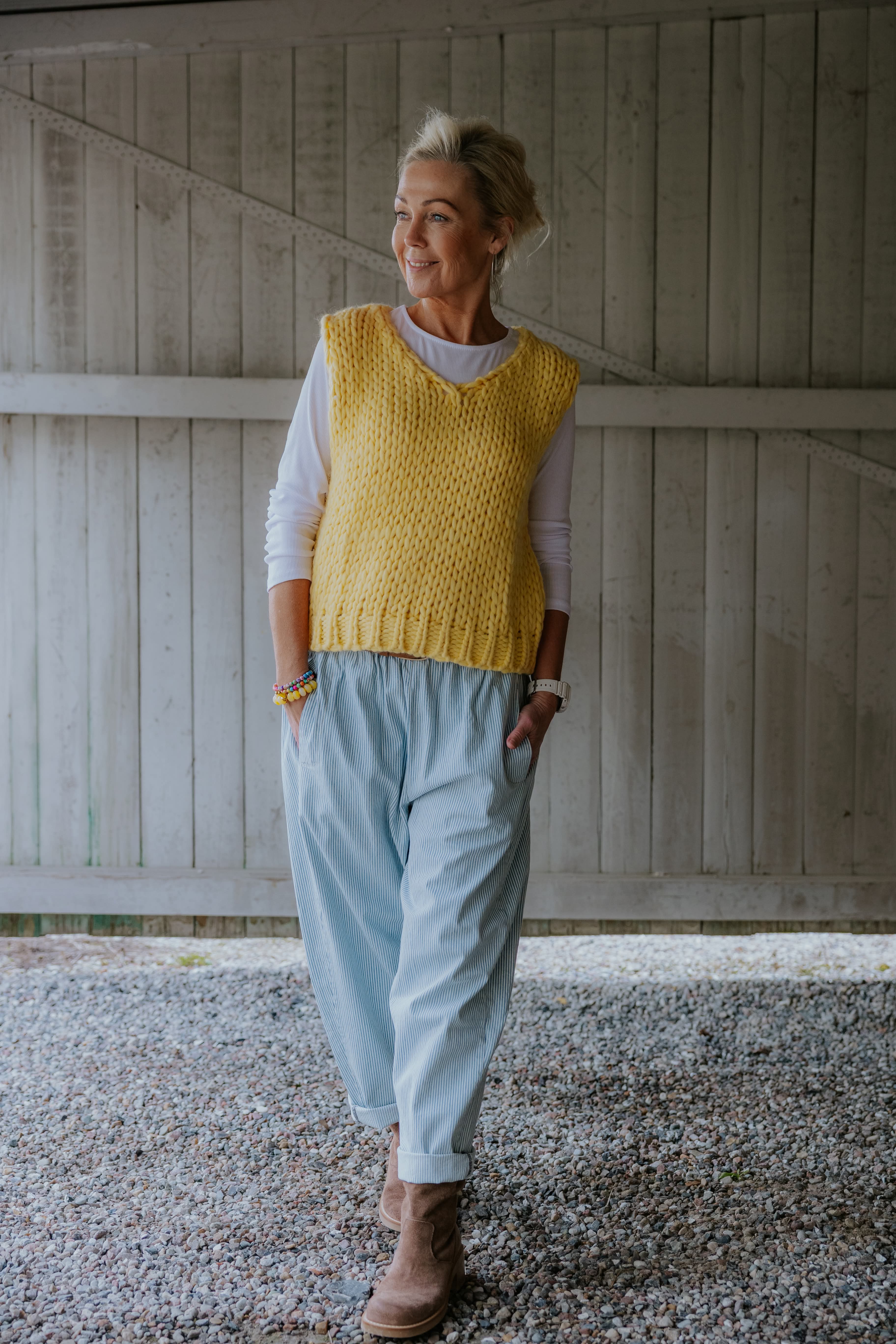 Rudi Knit Vest - Yellow